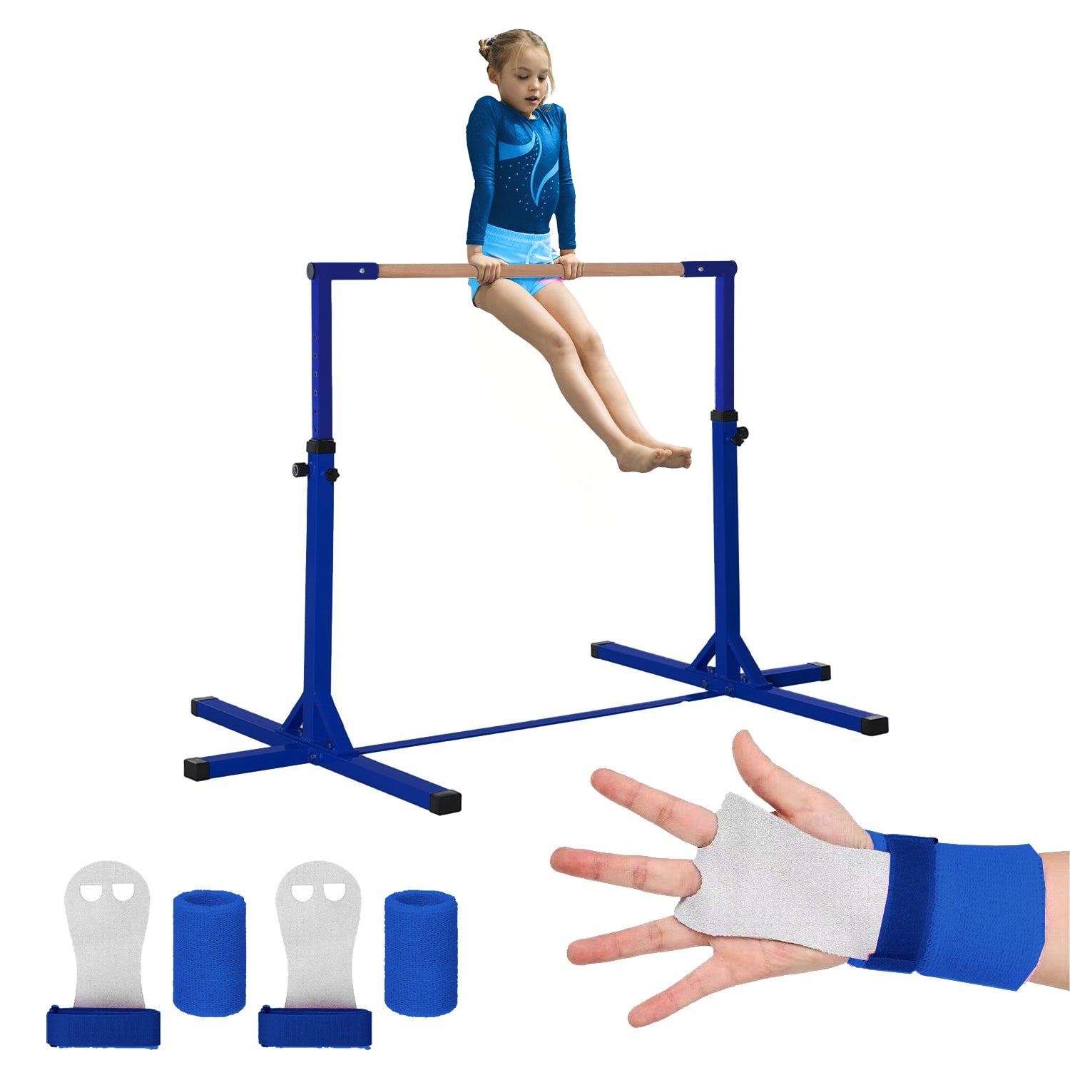 Barre Fixe de Gymnastique pour Enfant Bleue