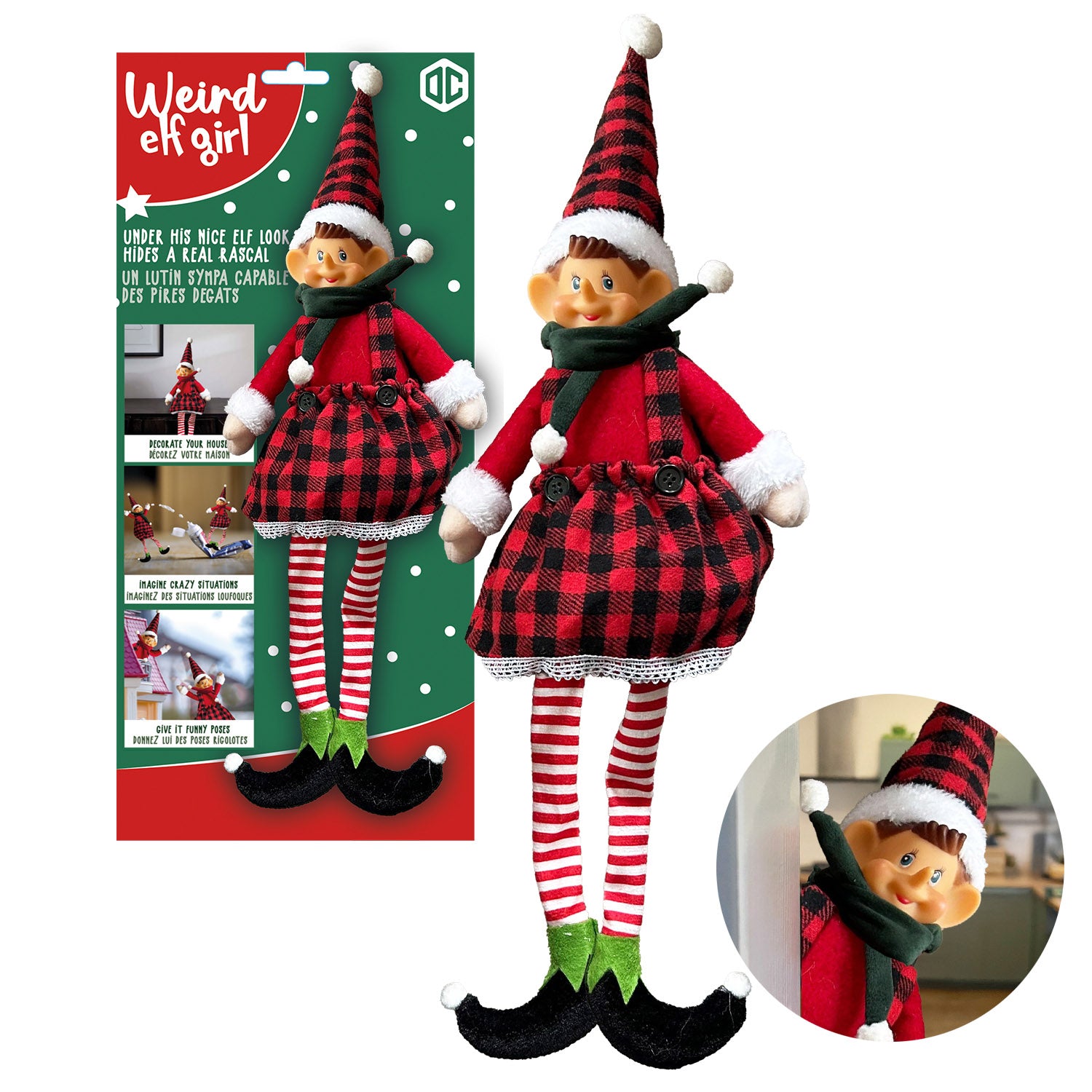 Lutin Farceur de Noël 53 cm – Fille