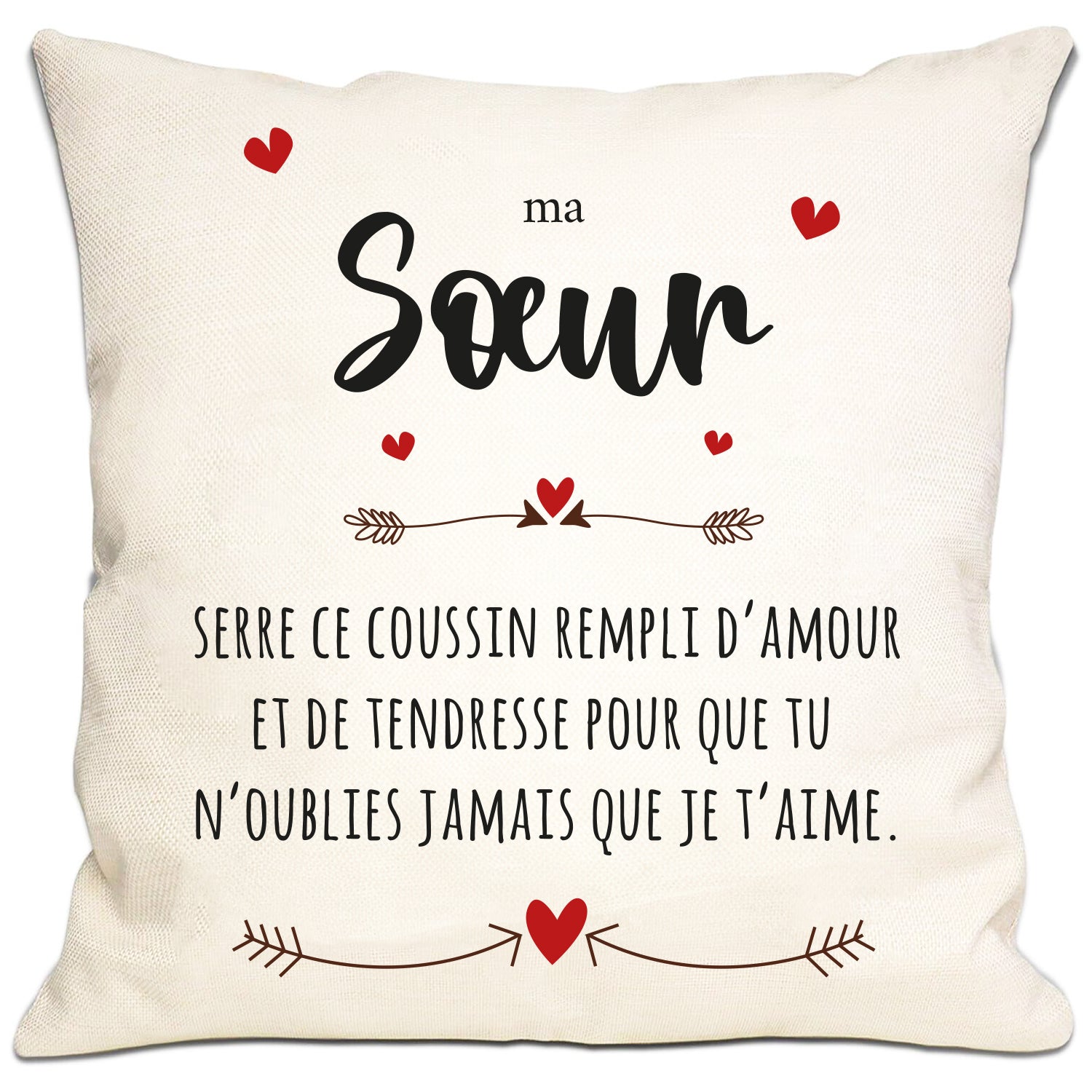 Hearthug - Housse de Coussin Soeur