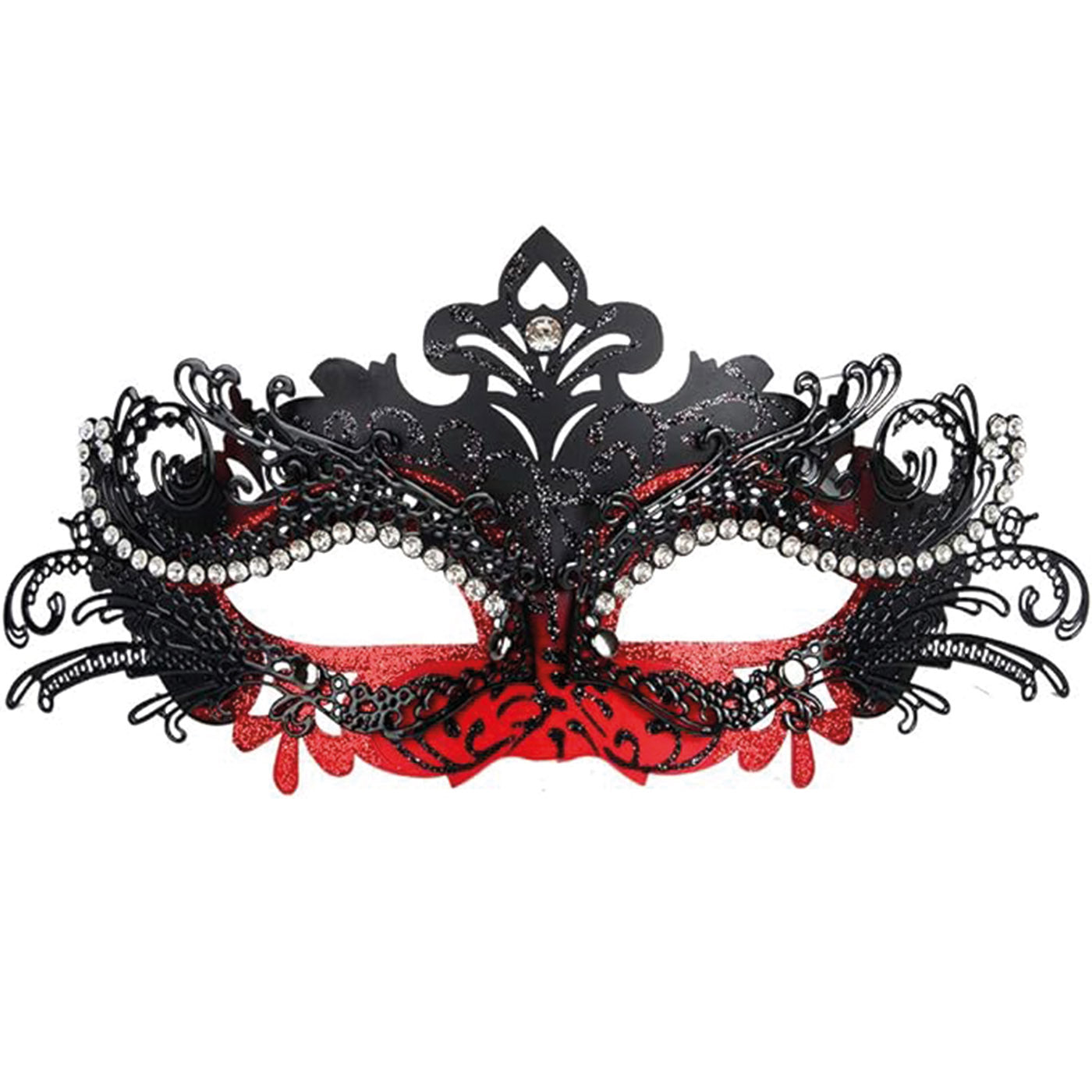 Masque Mascarade Carnaval Venise Noir et Rouge