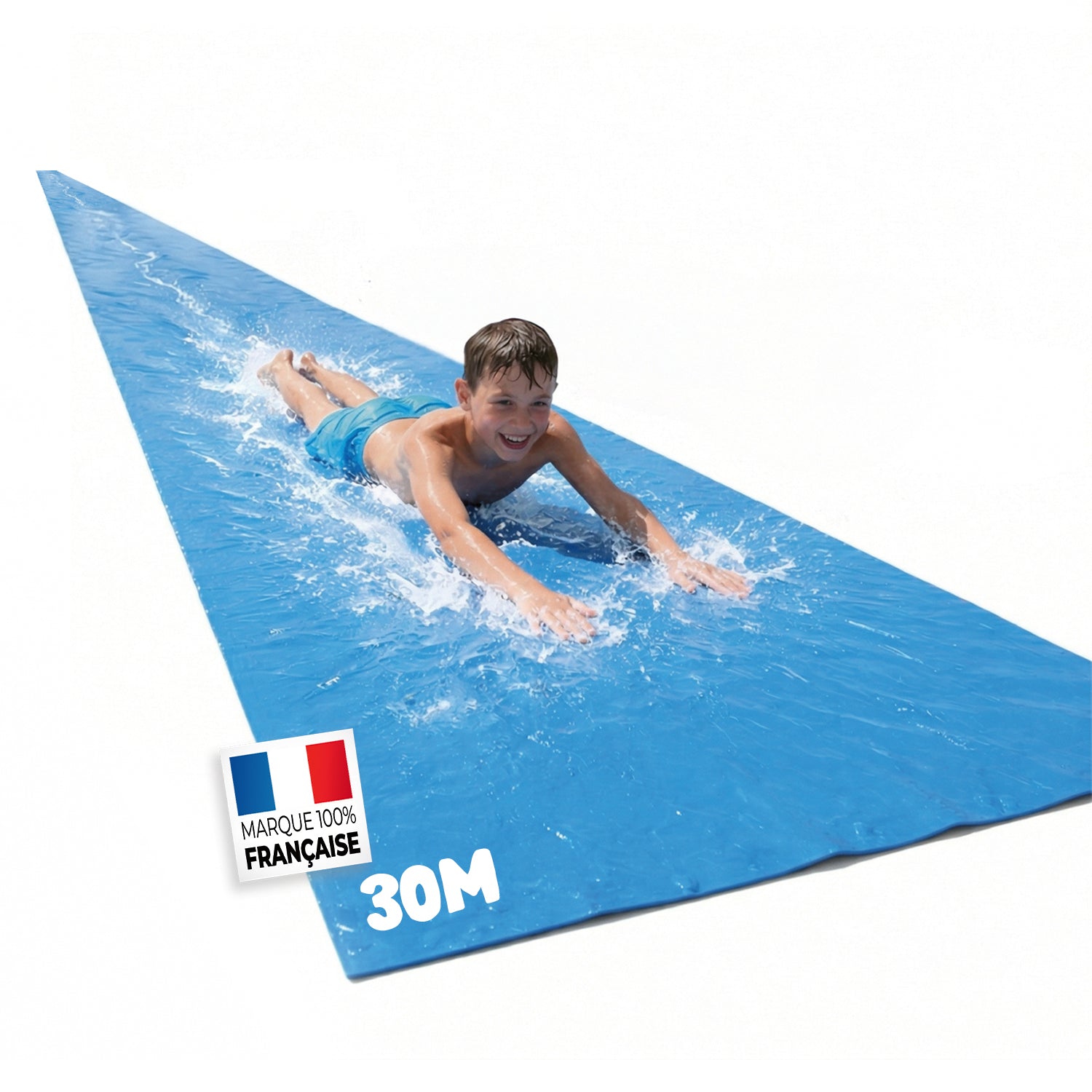 3 Tapis de Ventriglisse de 10 mètres Bleus - Slip'n Slide