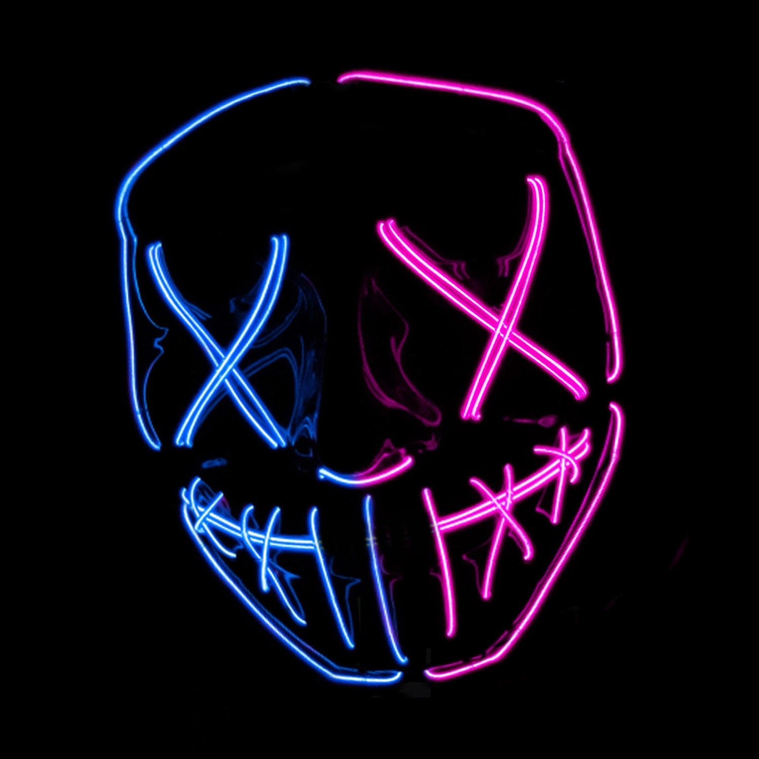 Led Mask Nightmare Blue Double Face