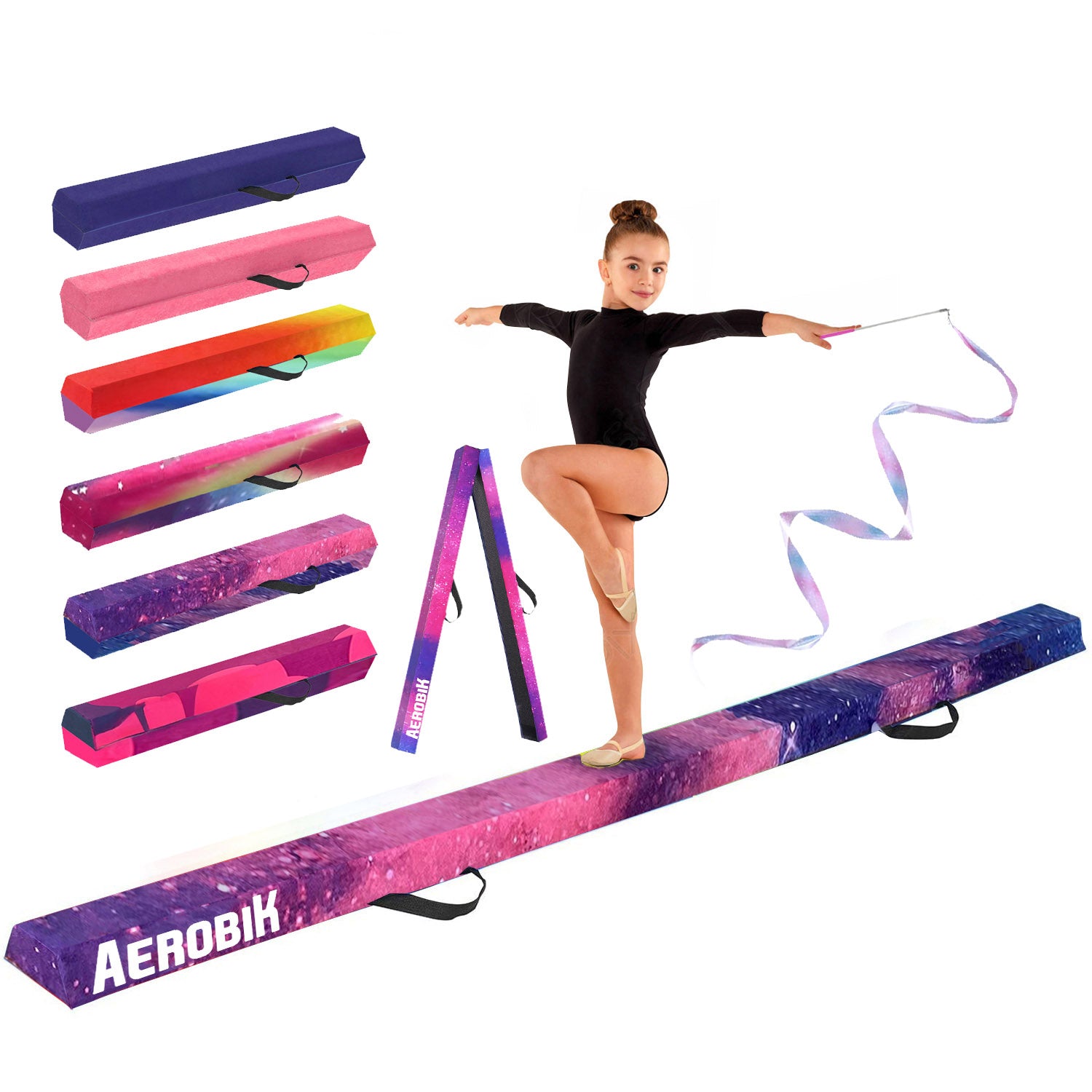Poutre de Gymnastique Pliable pour Enfants Aerobik® – Galaxy