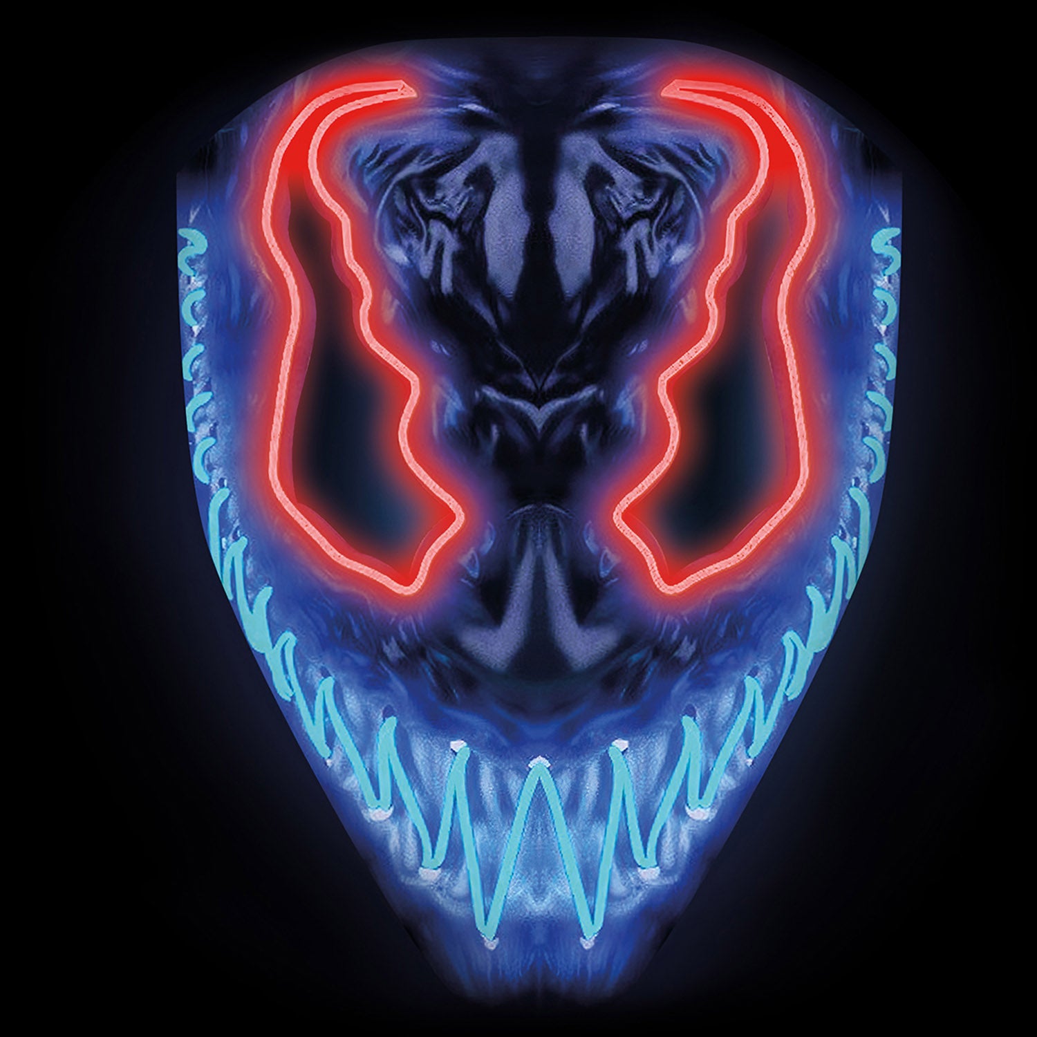 Led Mask Demon Red and Blue