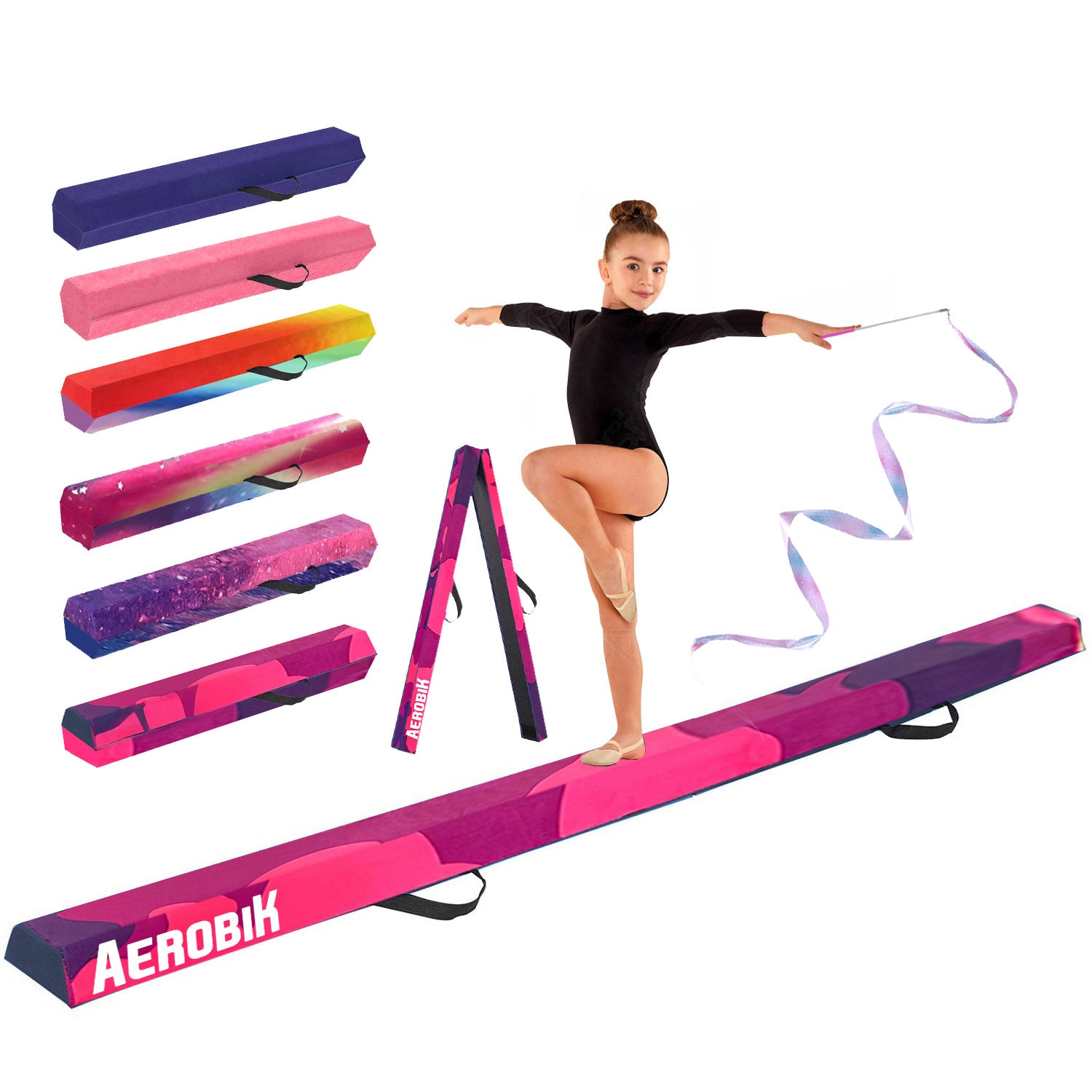 Poutre de Gymnastique Pliable pour Enfants Aerobik® – Mix