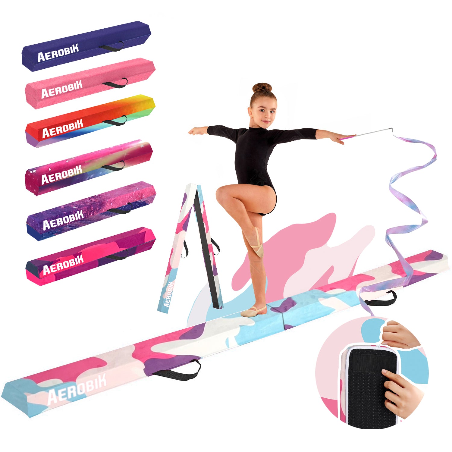 Poutre de Gymnastique Pliable pour Enfants Aerobik® – Camouflage