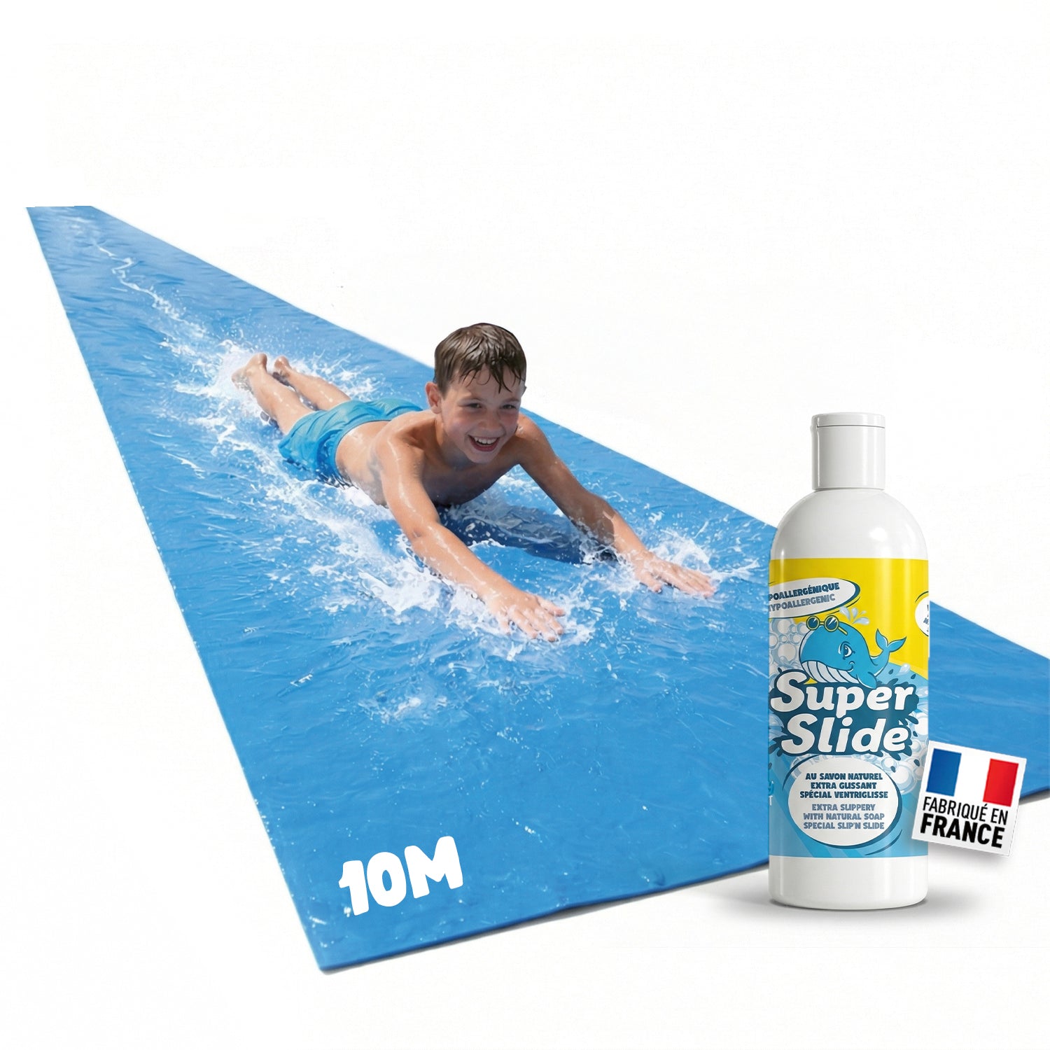 Pack Ventriglisse - 1 Tapis de Glisse 10 Mètres + 1 Litre Savon Extra-Glissant