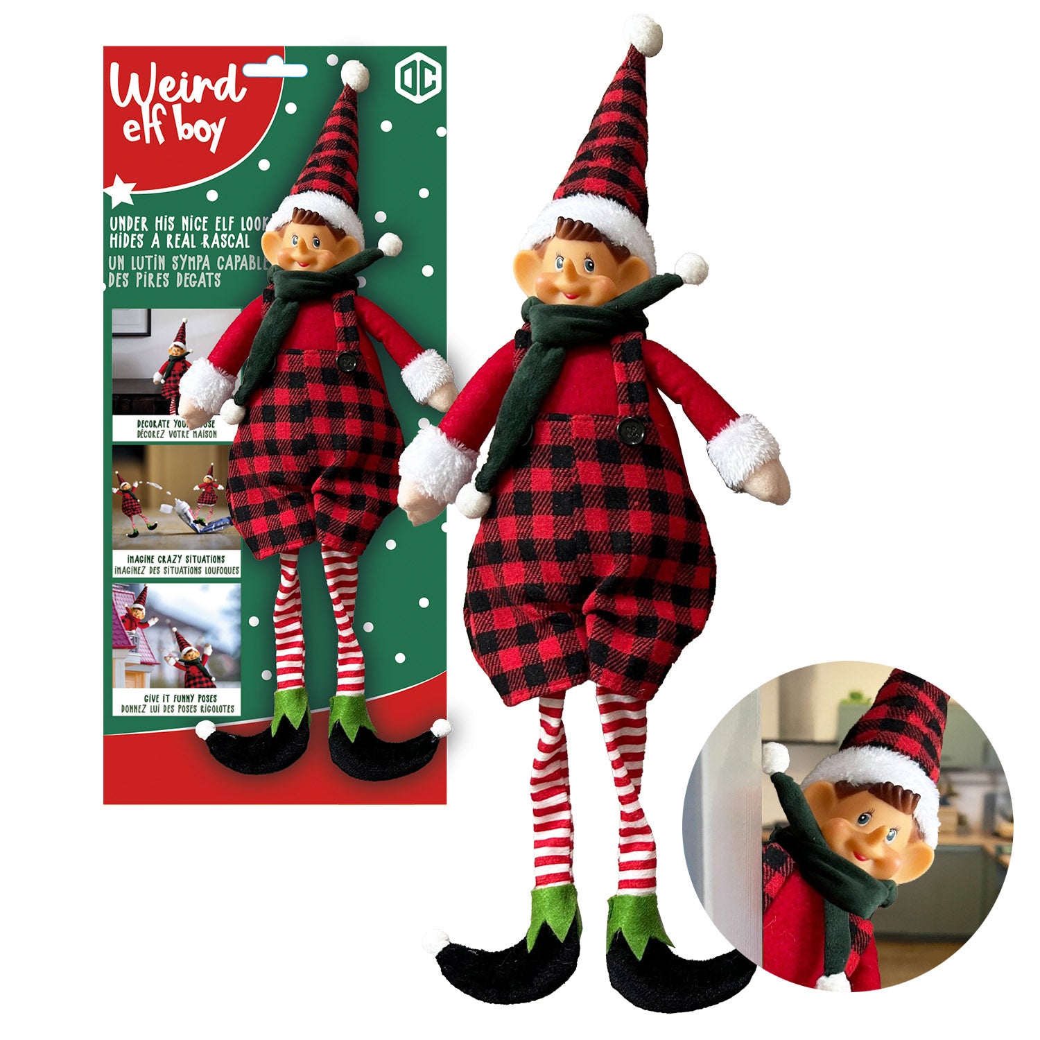 Lutin Farceur de Noël 53 cm – Garçon