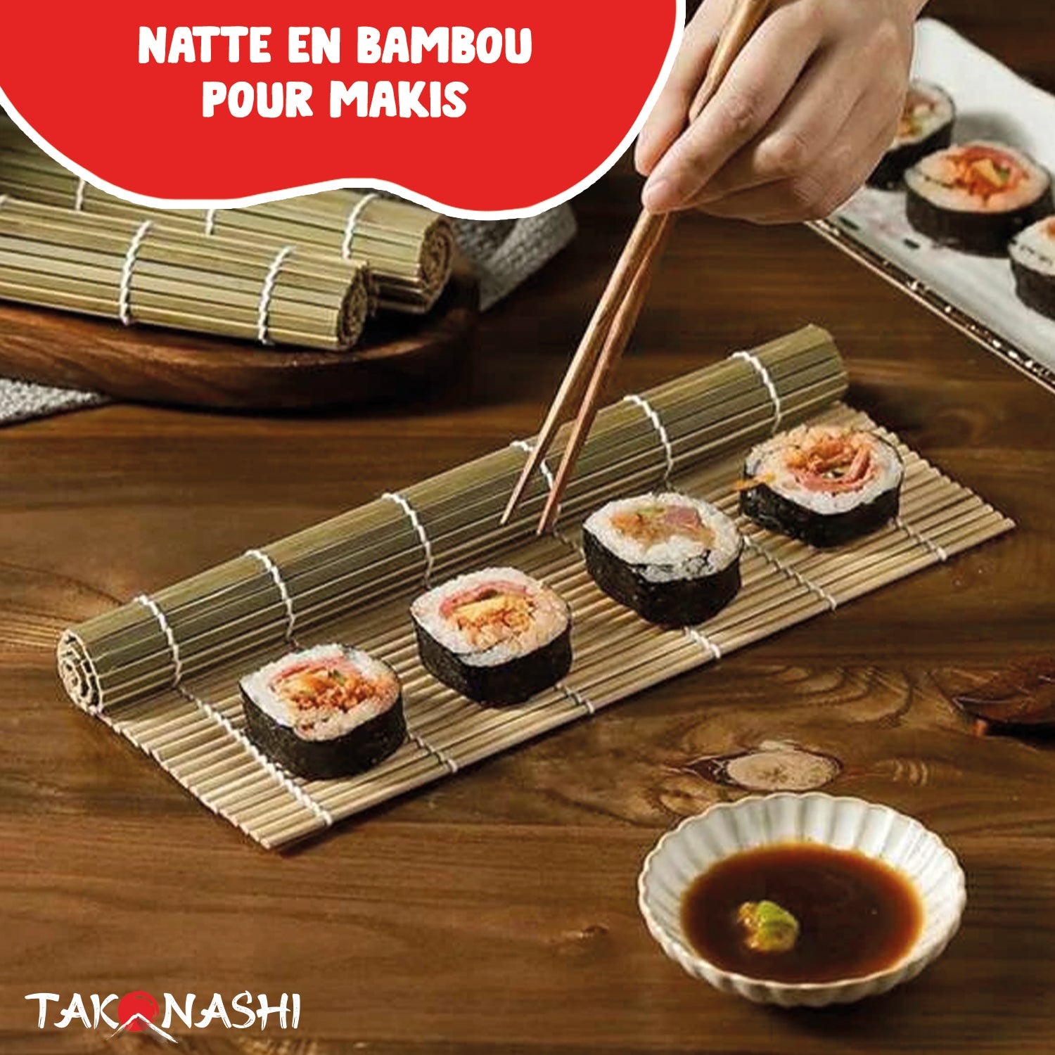 Natte en Bambou spéciale Makis