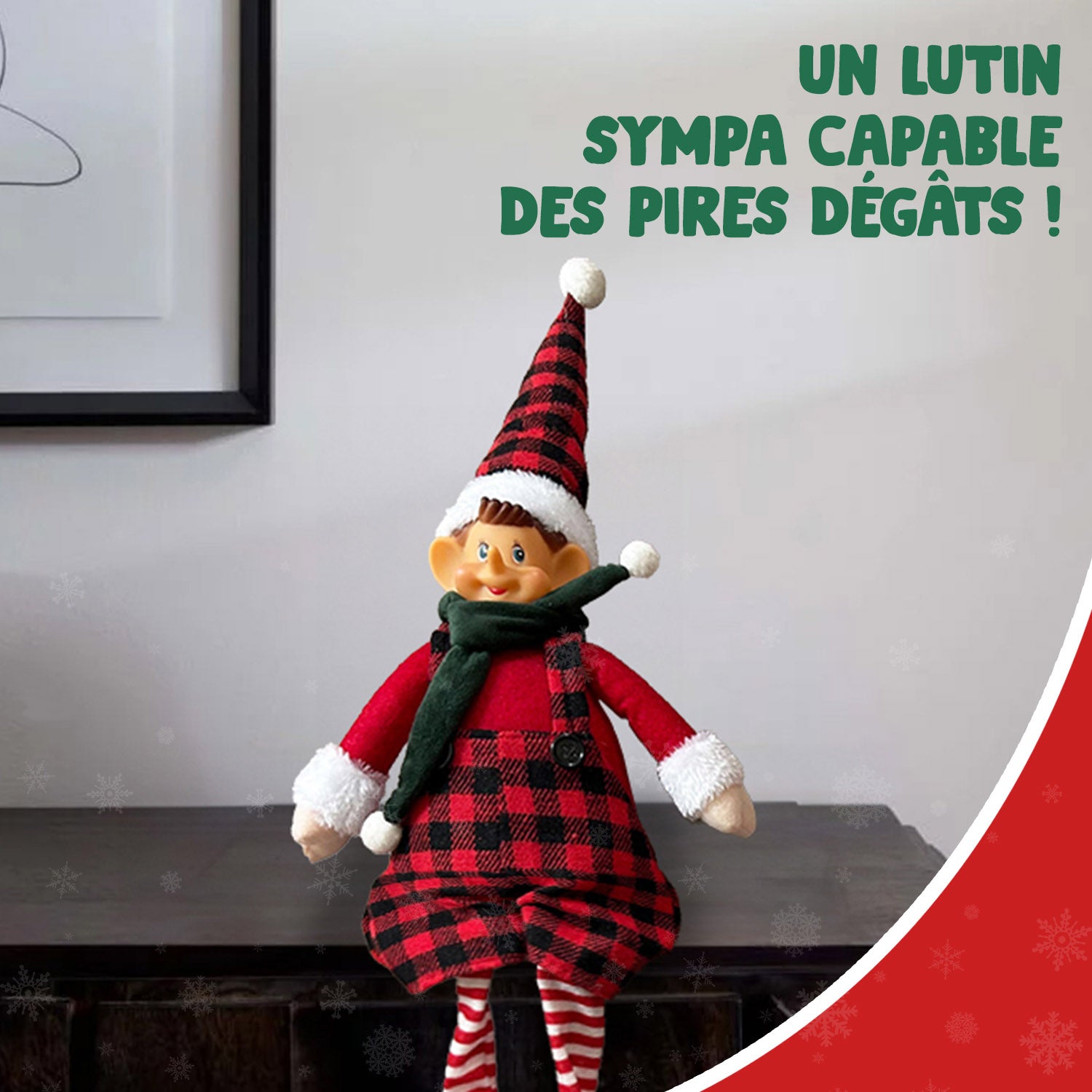 Lutin Farceur de Noël 53 cm – Garçon
