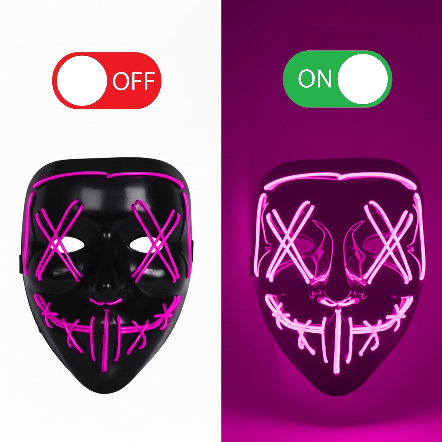 Led Mask Nightmare Pink