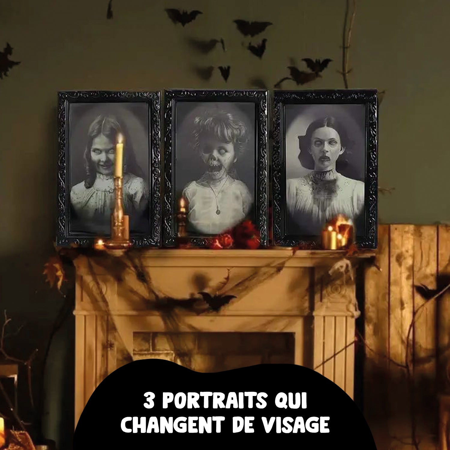Lot de 3 Portraits Terrifiants