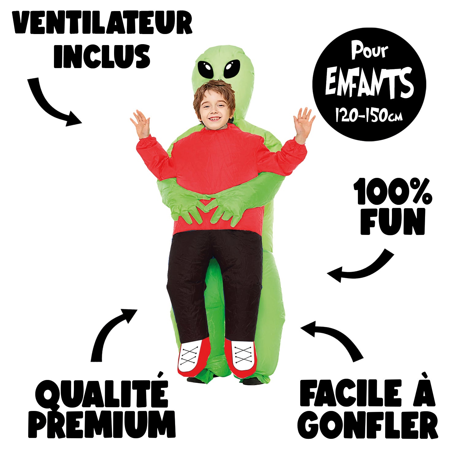Costume Gonflable Enfant (120 - 150 cm) – Alien