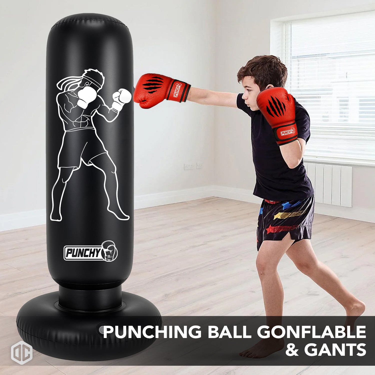Punching Ball Gonflable Enfant 160x55 cm