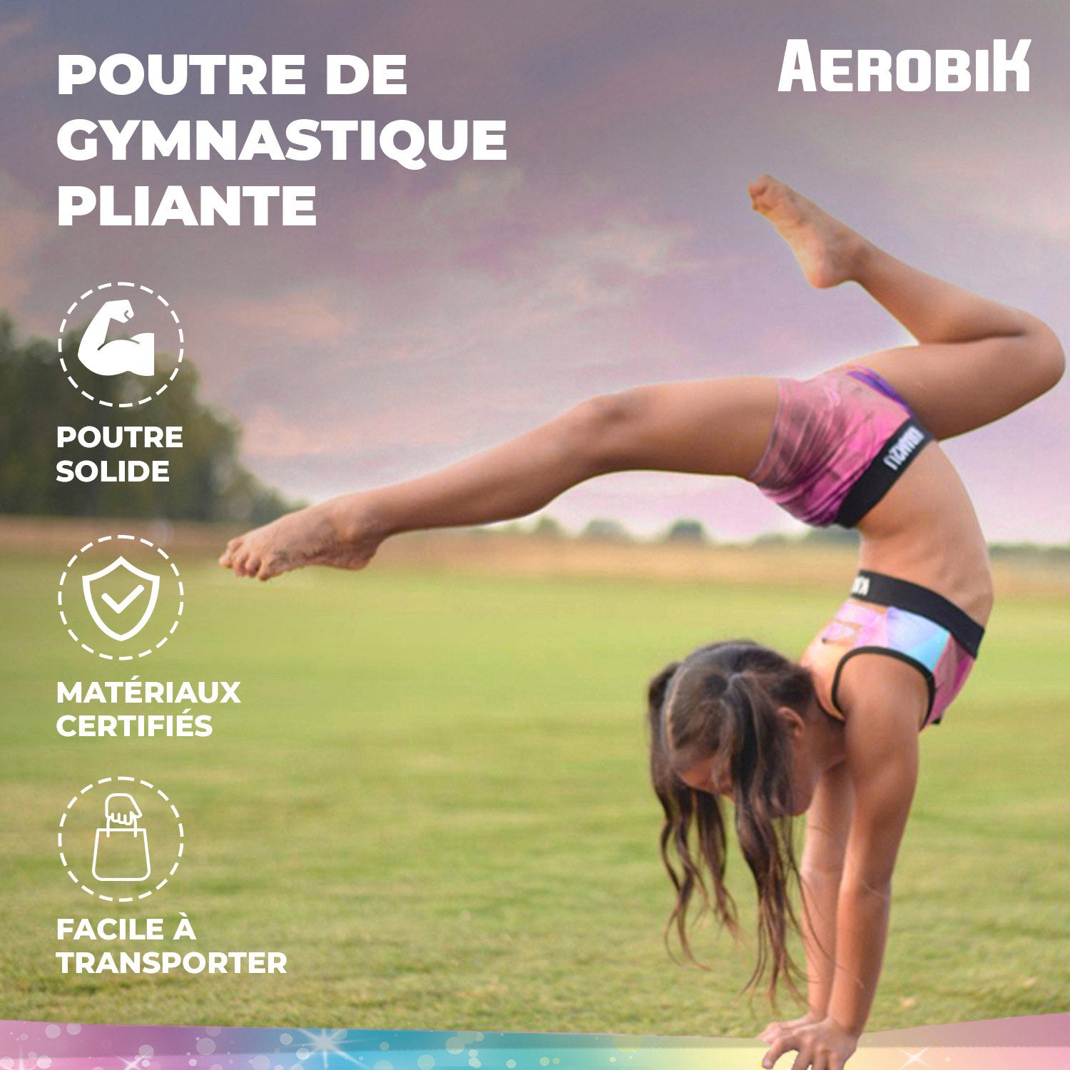 Poutre de Gymnastique Pliable pour Enfant Aerobik® – Licorne