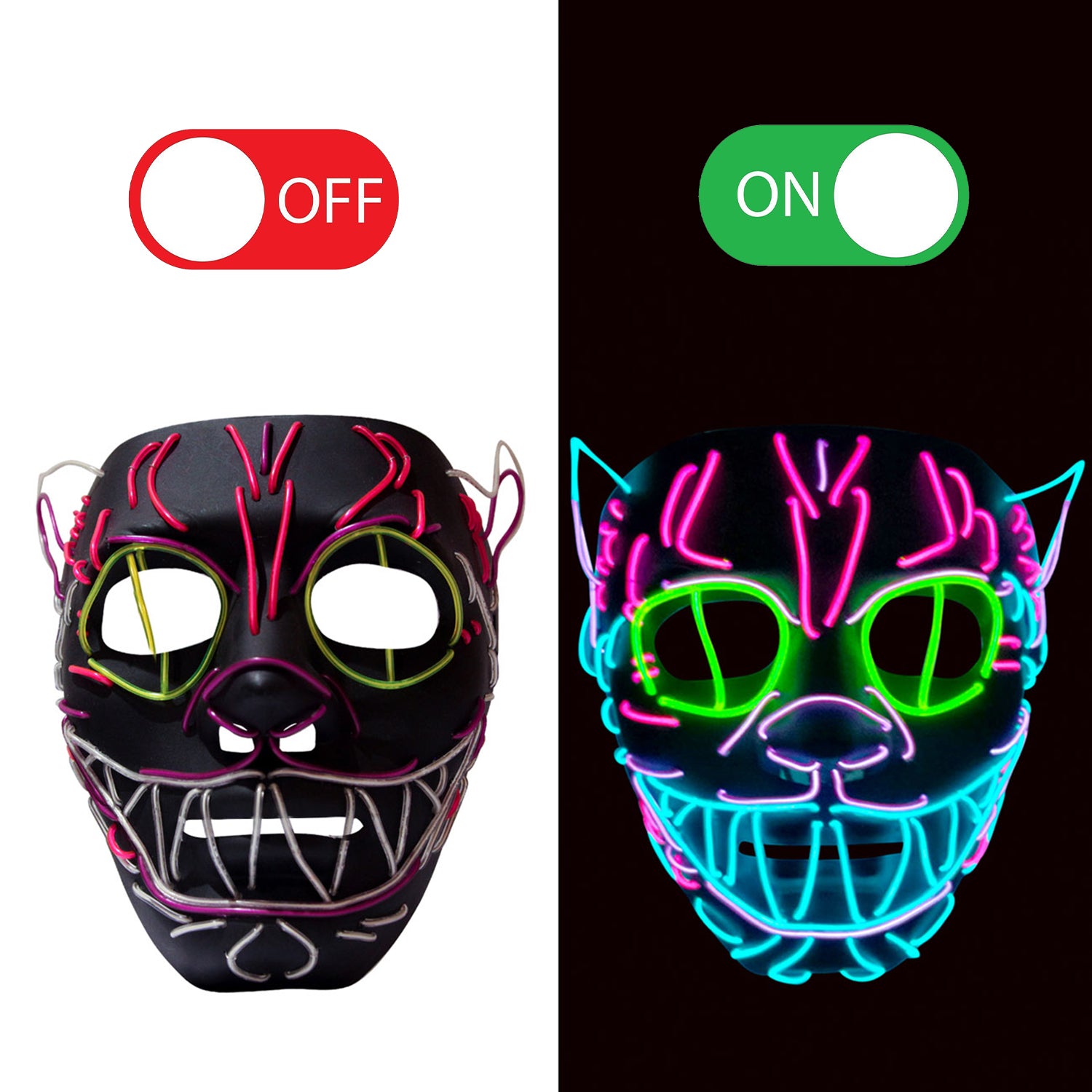 Led Mask Crazy Cat