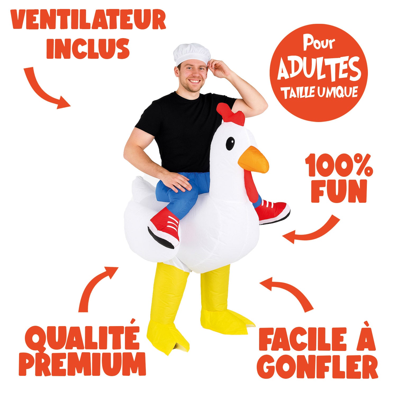 Costume Gonflable Adulte – Poulet