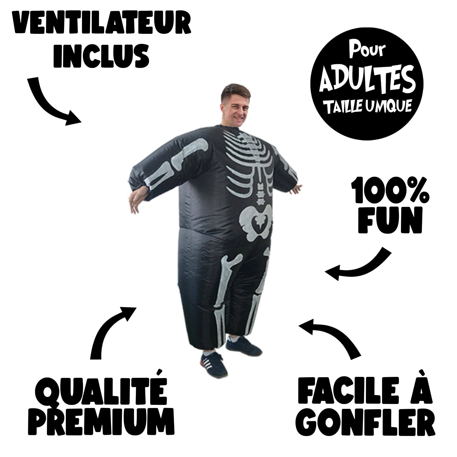 Costume Gonflable Adulte – Squelette