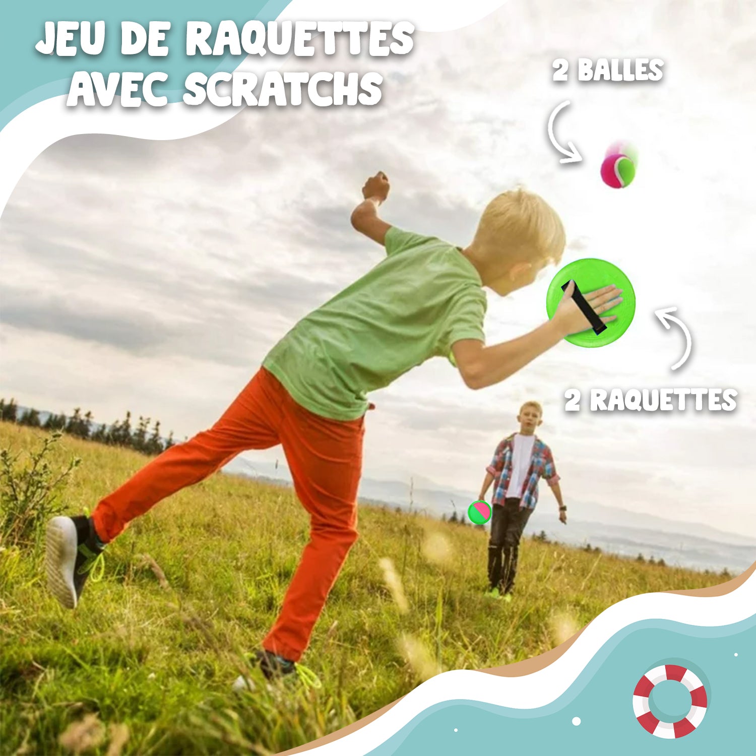 Ball Catch Vert et Rose