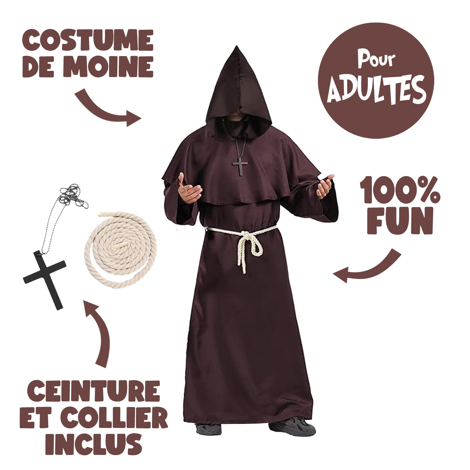 Déguisement Moine Médiéval Adulte