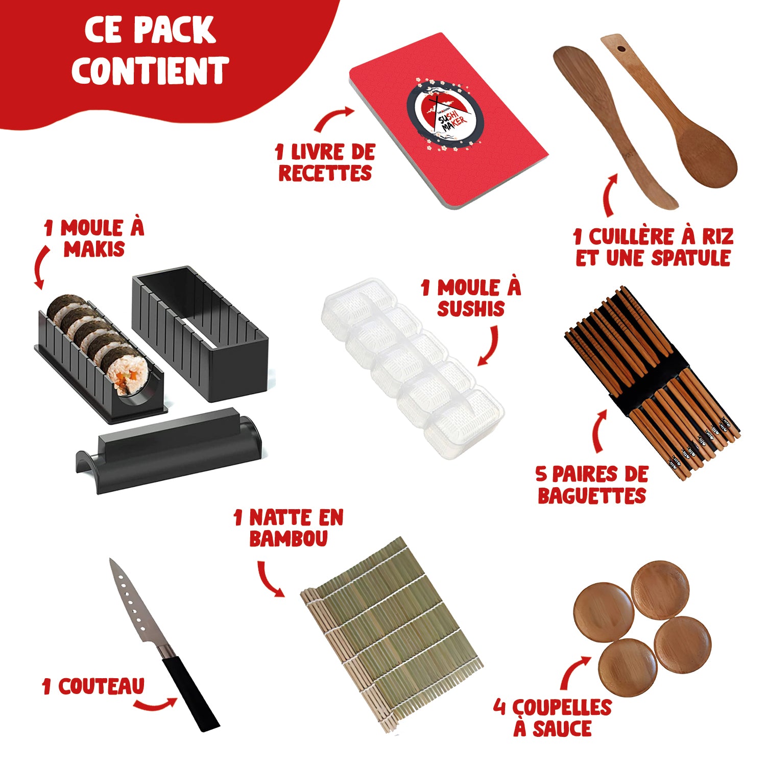 Kit Complet pour Makis et Sushis