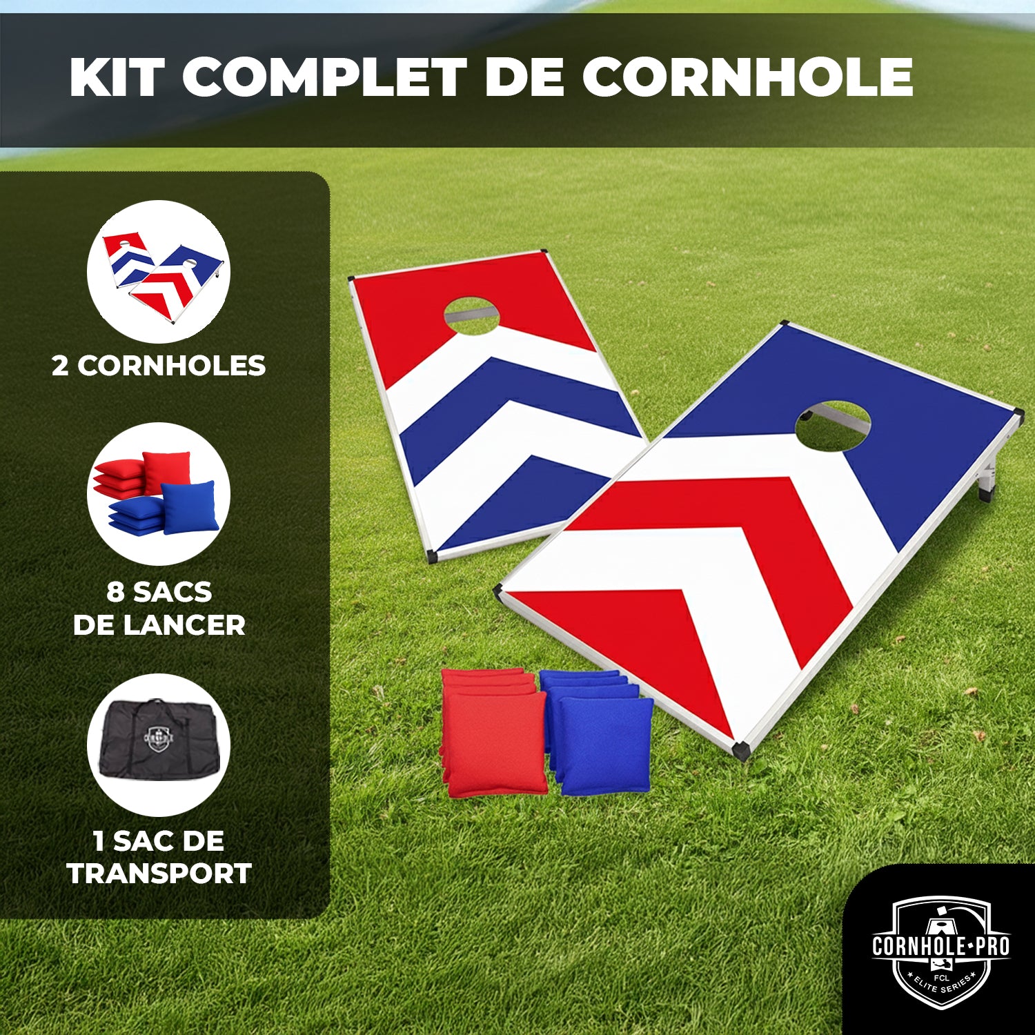 Cornhole en Aluminium – Arrow