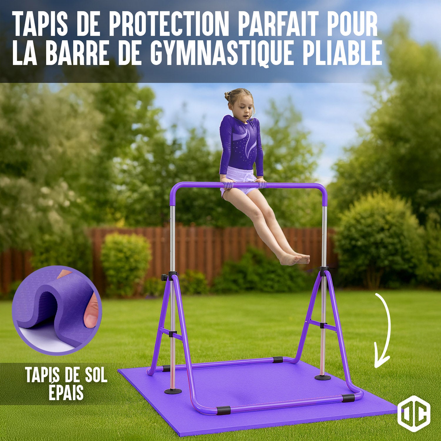 Grand Tapis de Gymnastique – Violet