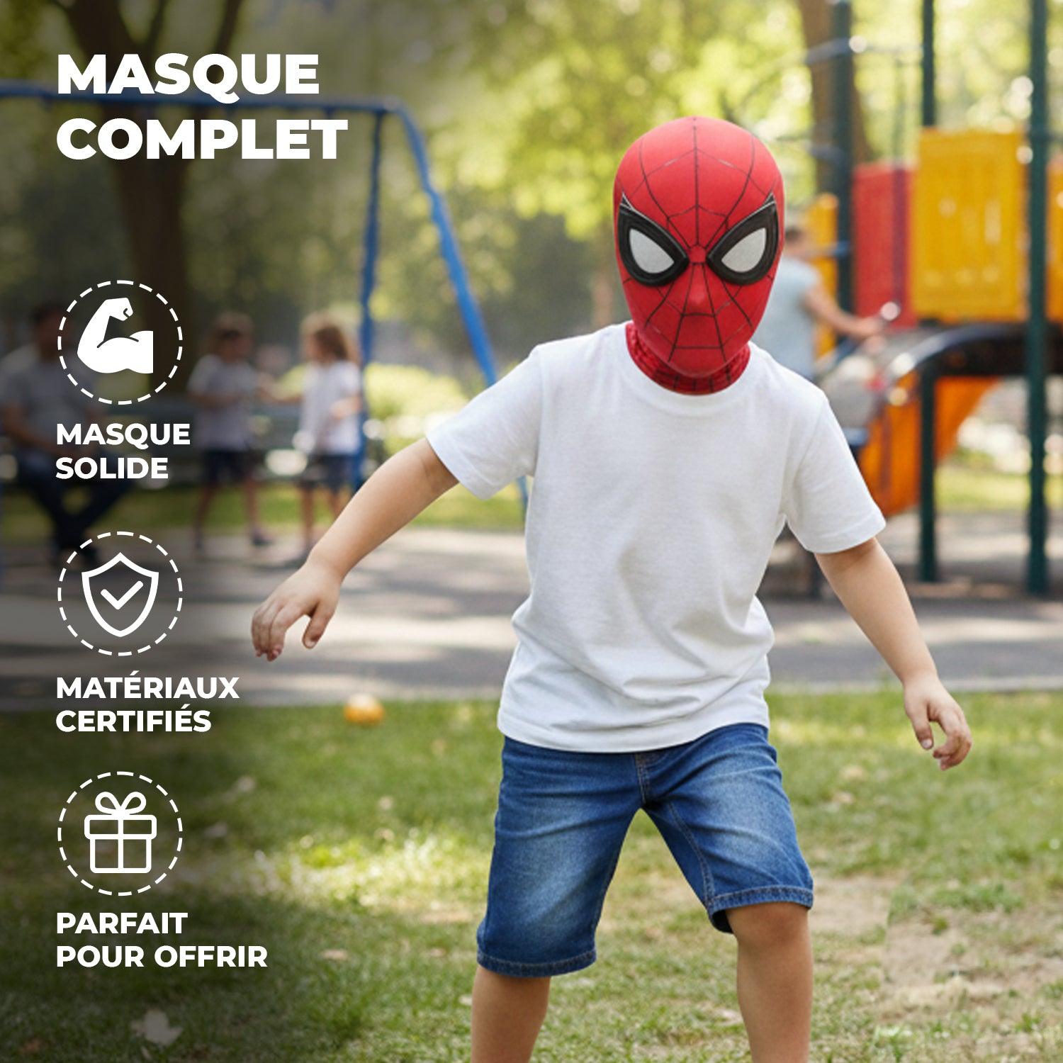 Masque Spider Rouge pour Enfants et Adultes