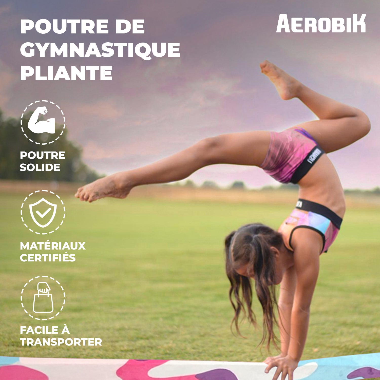 Poutre de Gymnastique Pliable pour Enfant Aerobik® – Camouflage