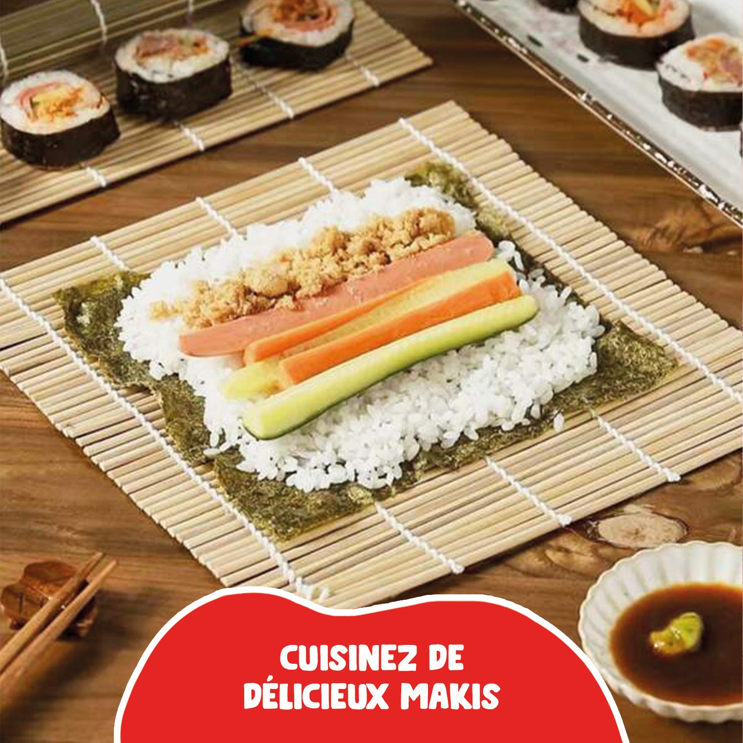 Natte en Bambou spéciale Makis