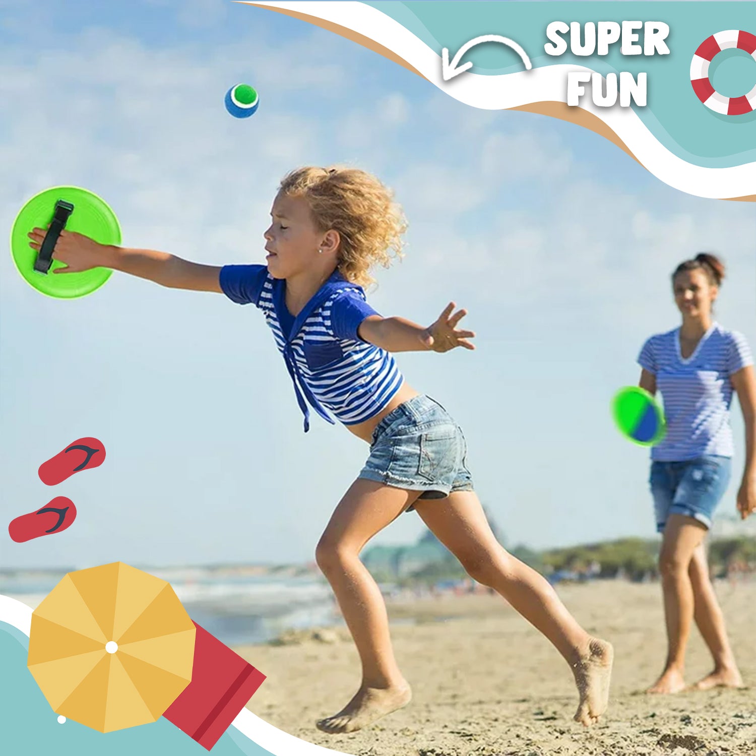 Ball Catch Vert et Bleu