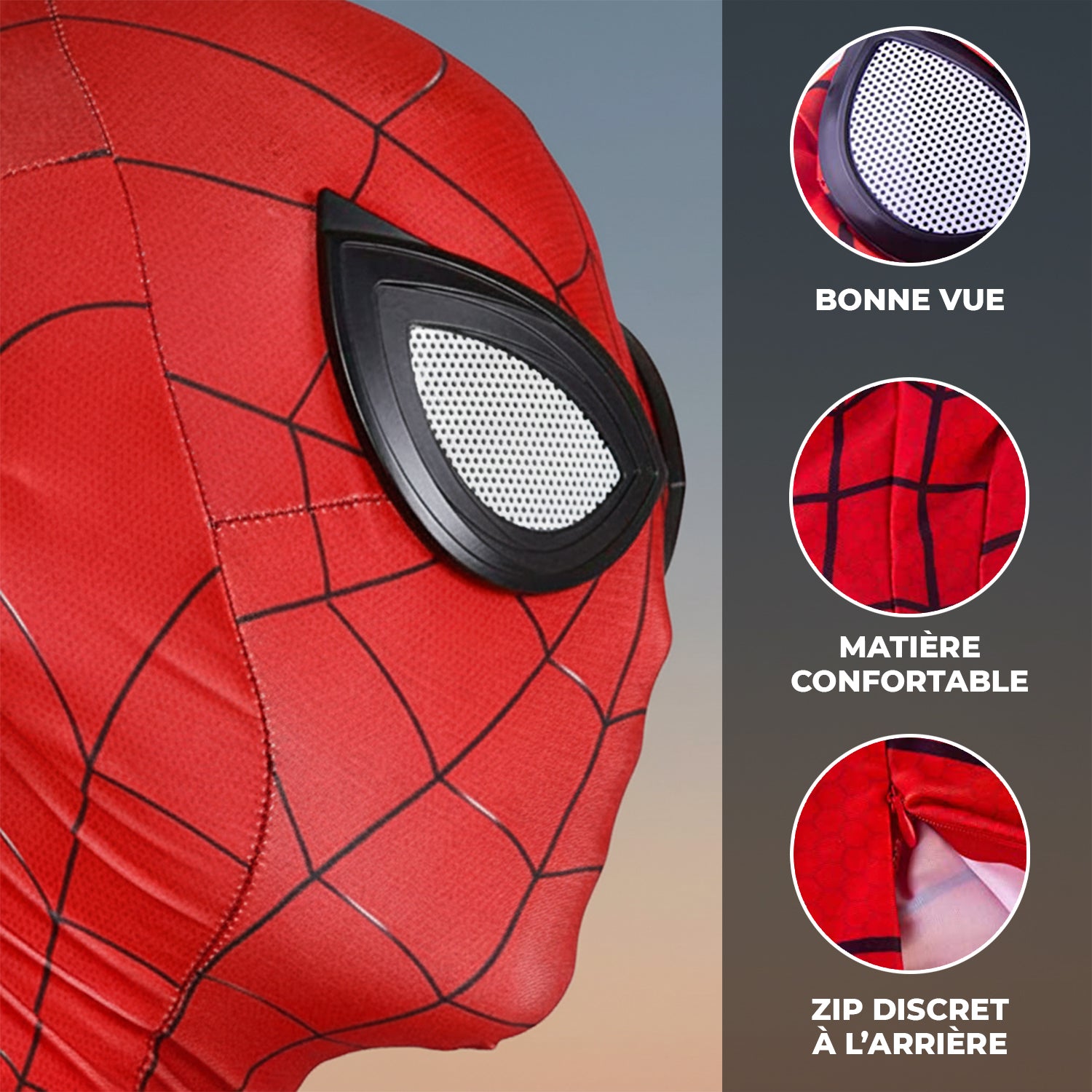Masque Super-Héros Araignée – Rouge