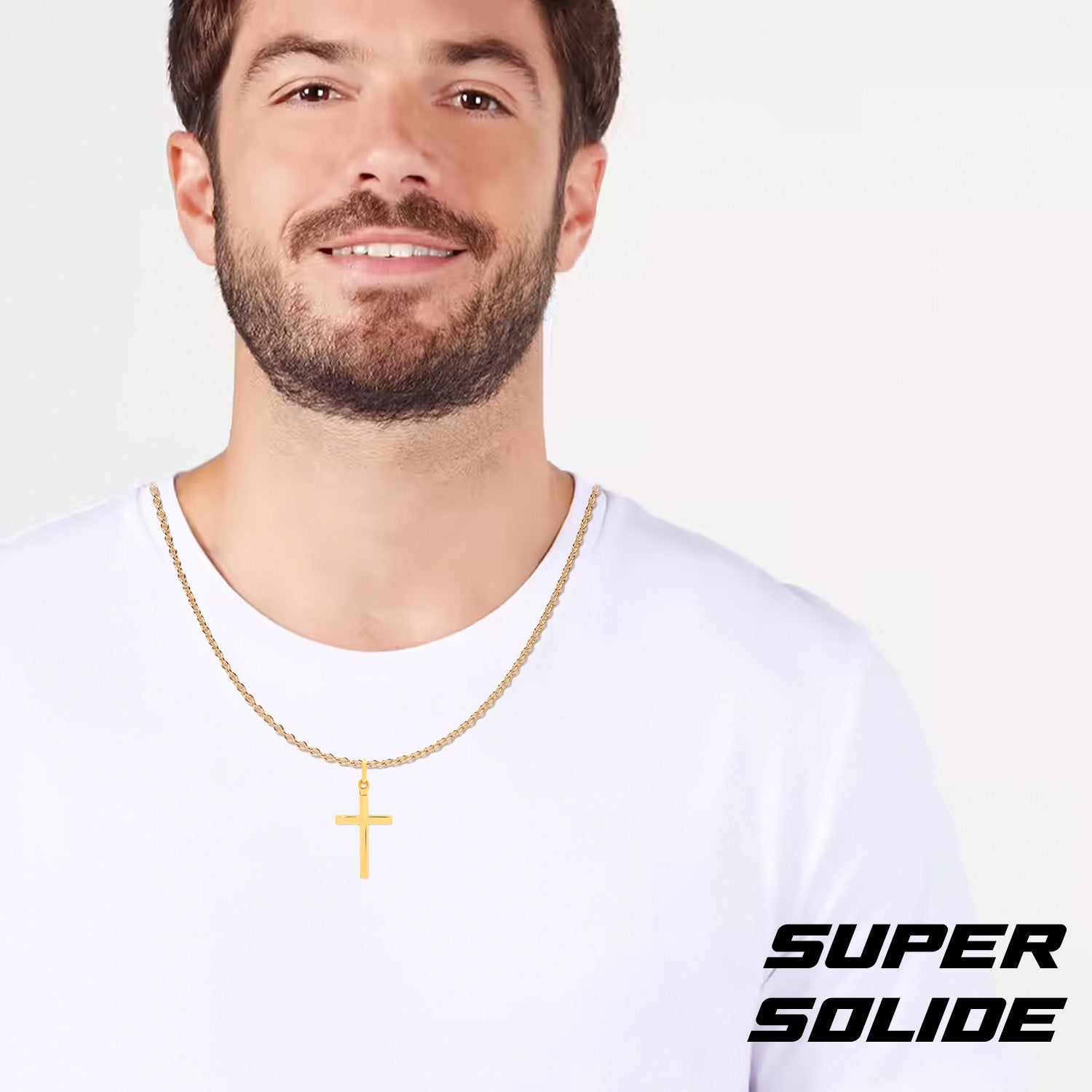 Collier Doré avec Croix