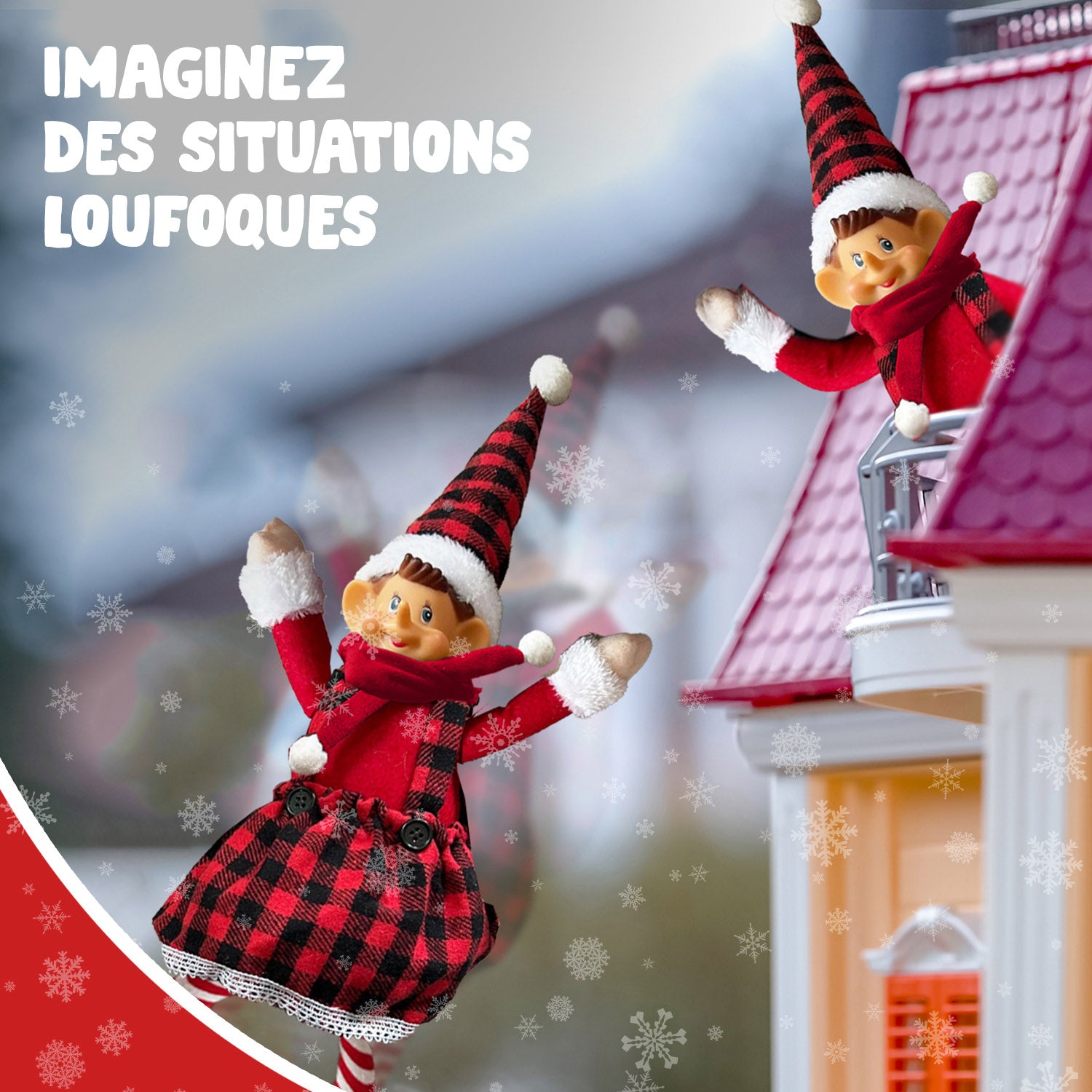 Lutin Farceur de Noël 53 cm – Fille