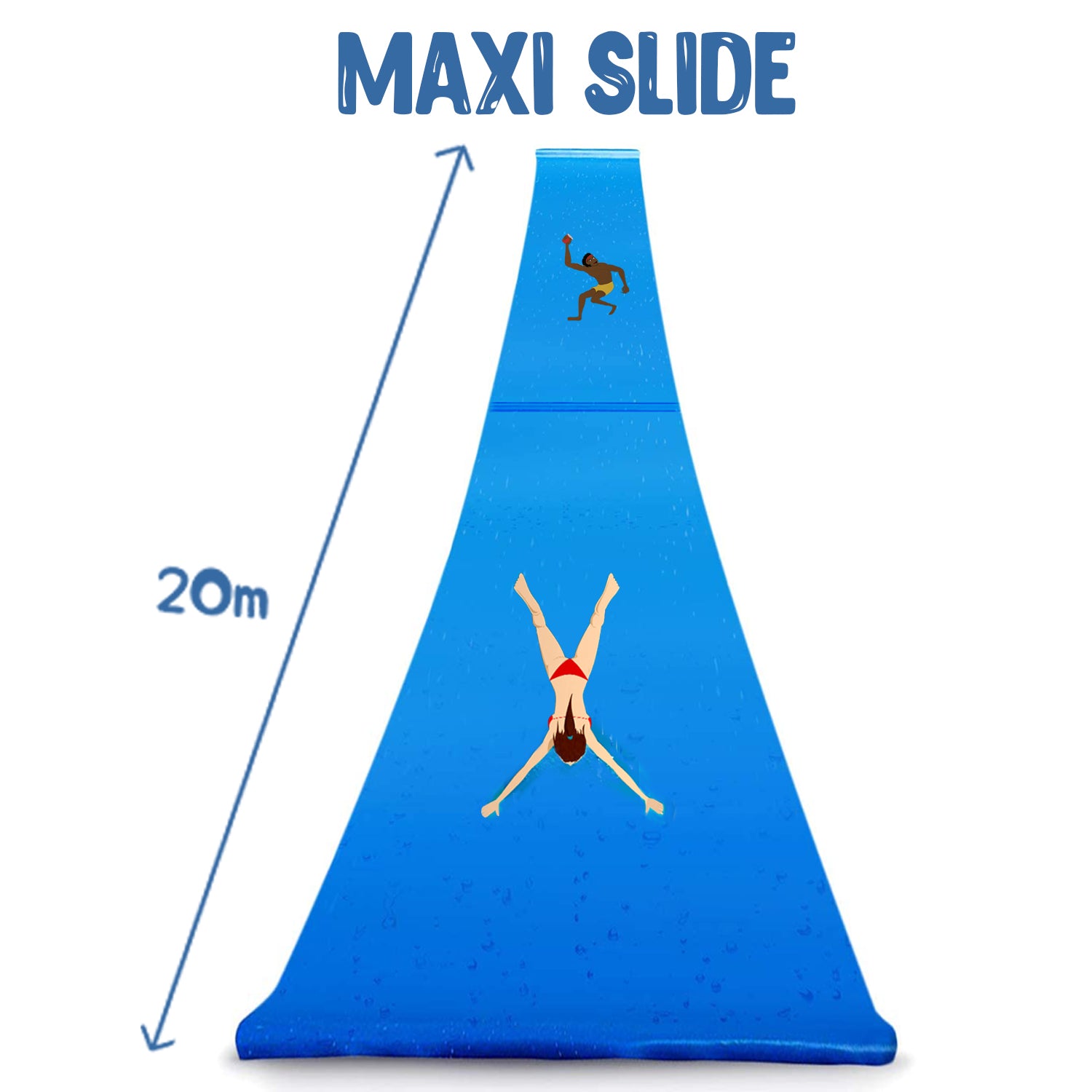 2 Tapis de Ventriglisse de 10 mètres Bleus - Slip'n Slide