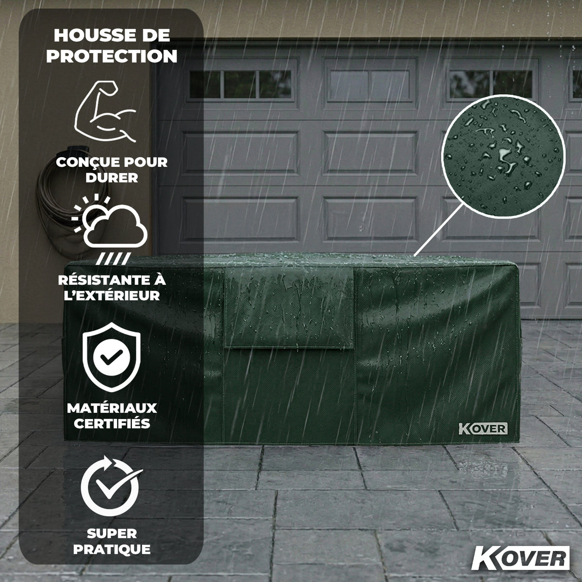 Housse Protection Table & Salon de Jardin – Vert