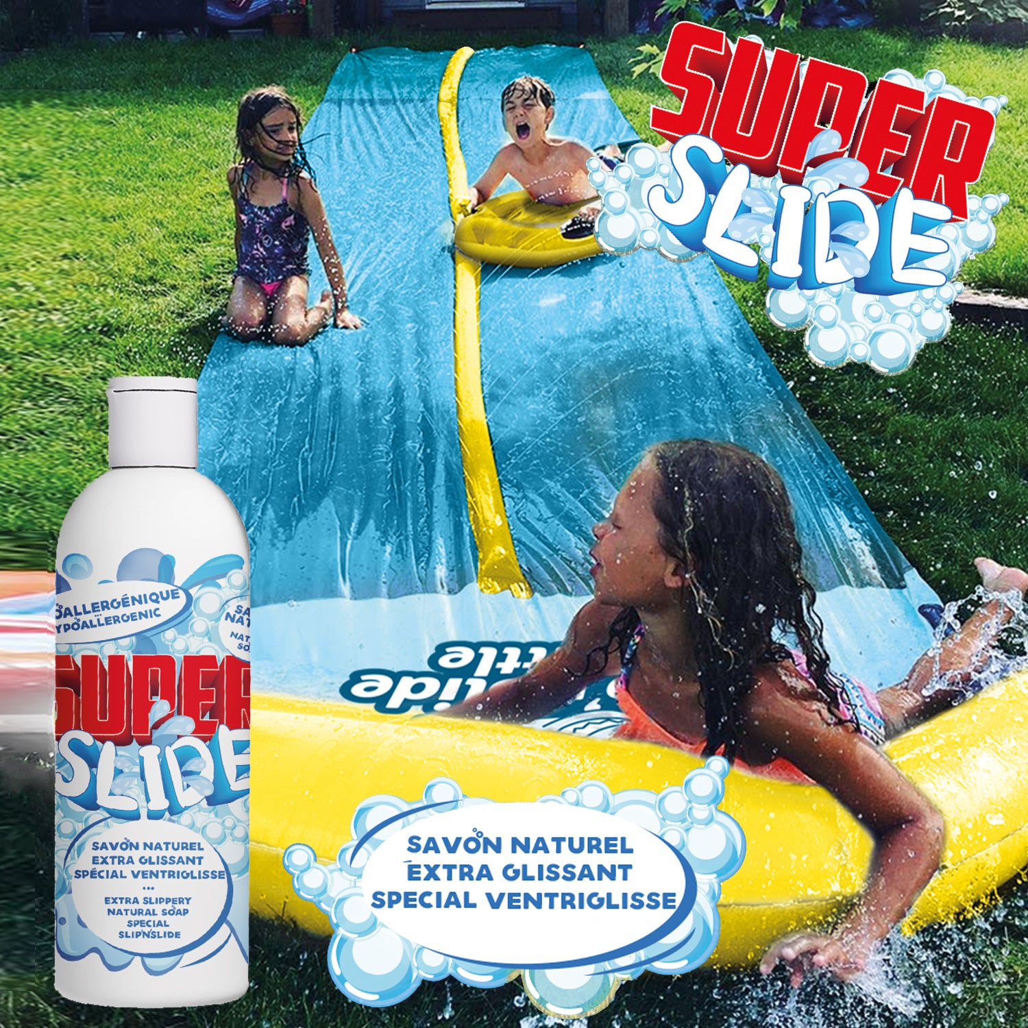 Pack Ventriglisse - 1 Tapis de Glisse 10 Mètres + 1 Litre Savon Extra-Glissant