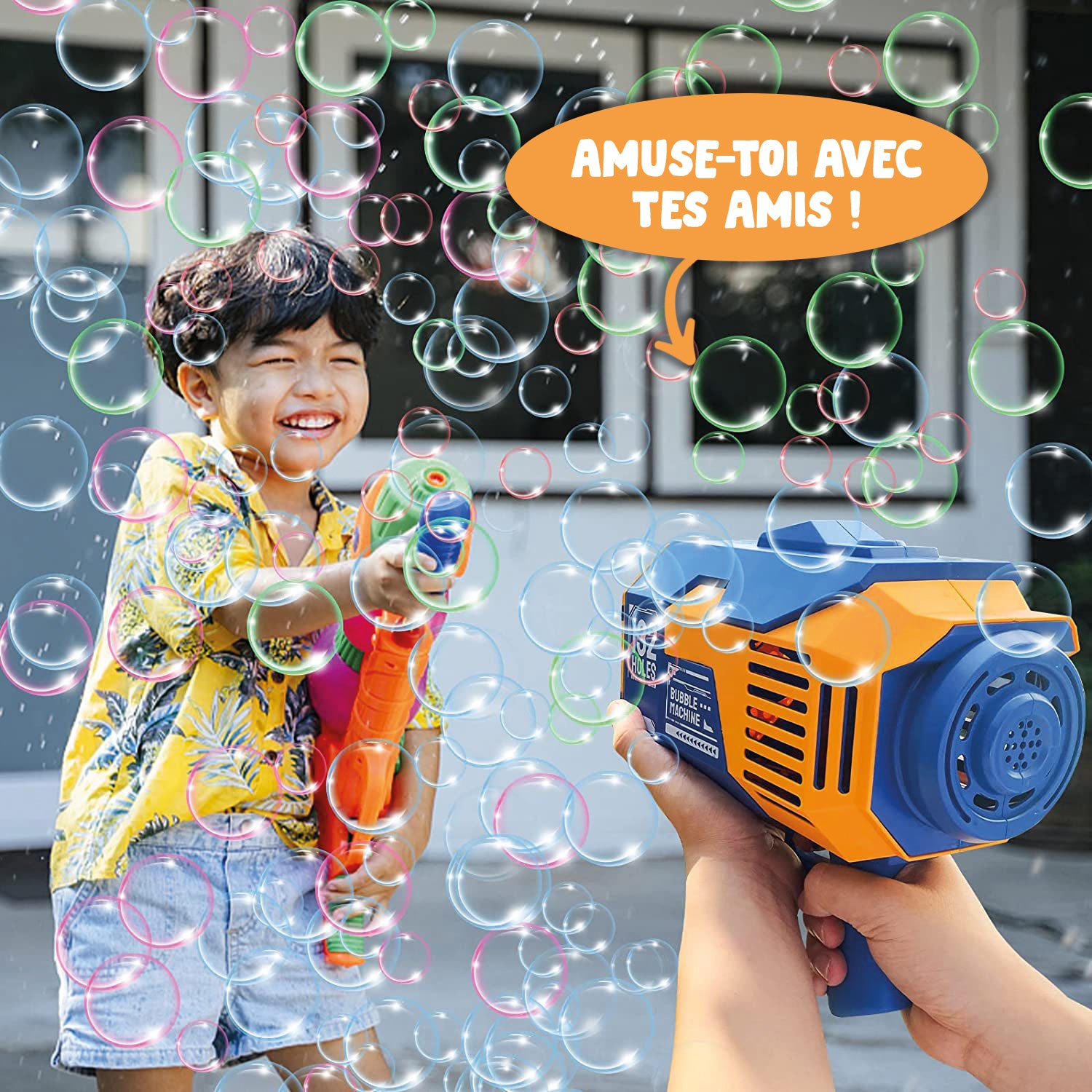 Bazooka Bubble Bleu - Machine à Bulles de Savon