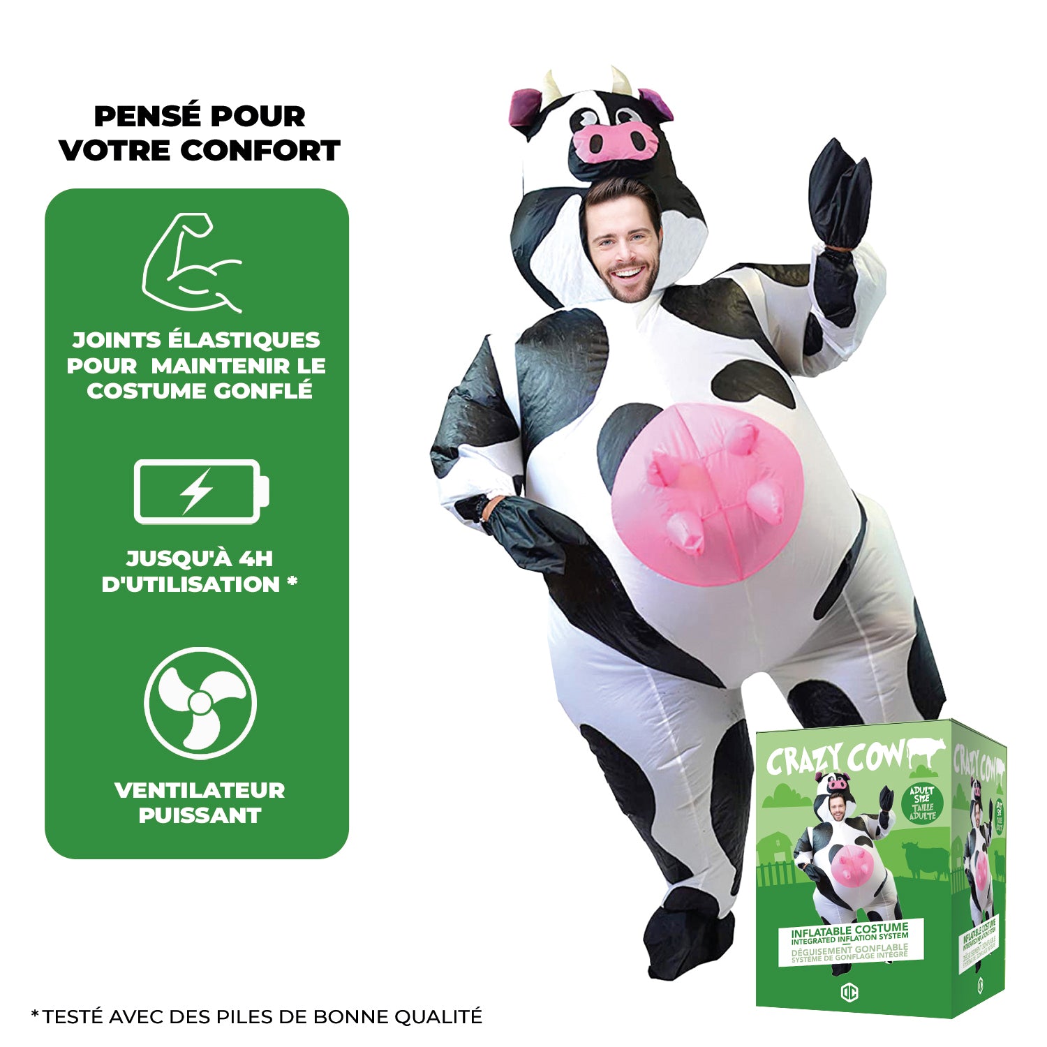 Costume Gonflable Adulte – Vache Folle