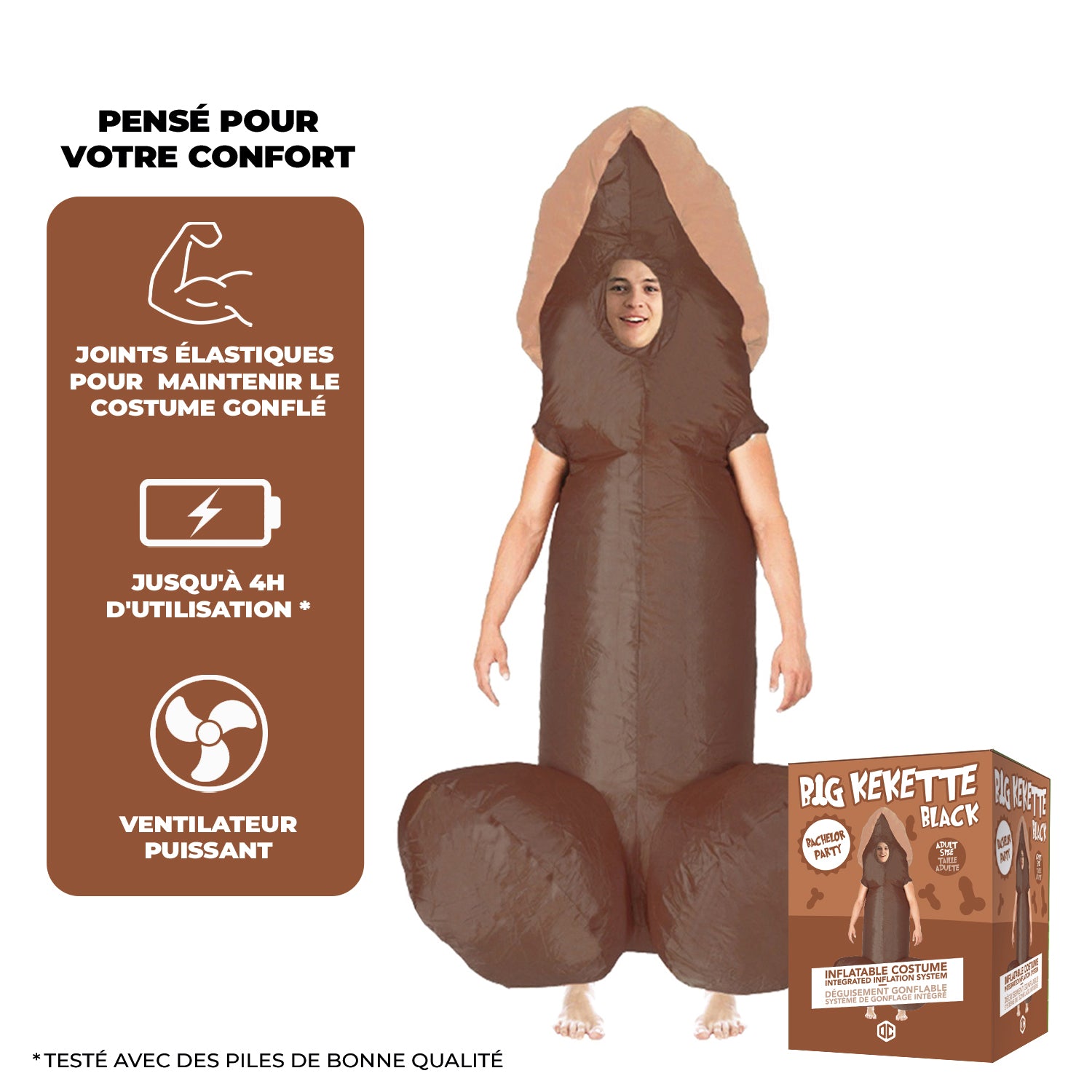 Costume Gonflable Adulte – Kekette Noire