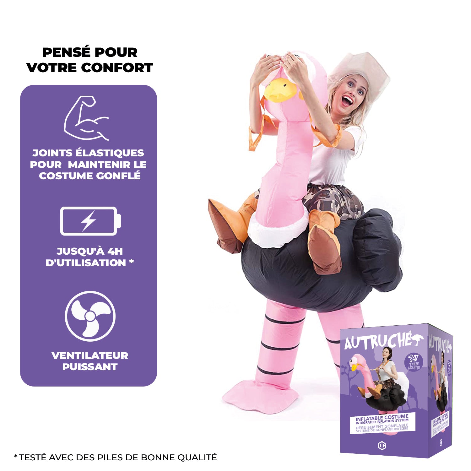 Costume Gonflable Pieuvre Pour Adultes – Pour Halloween, Carnaval – Avec Souffleur Et Batterie – Taille 1,5 à 1,8 M - 14