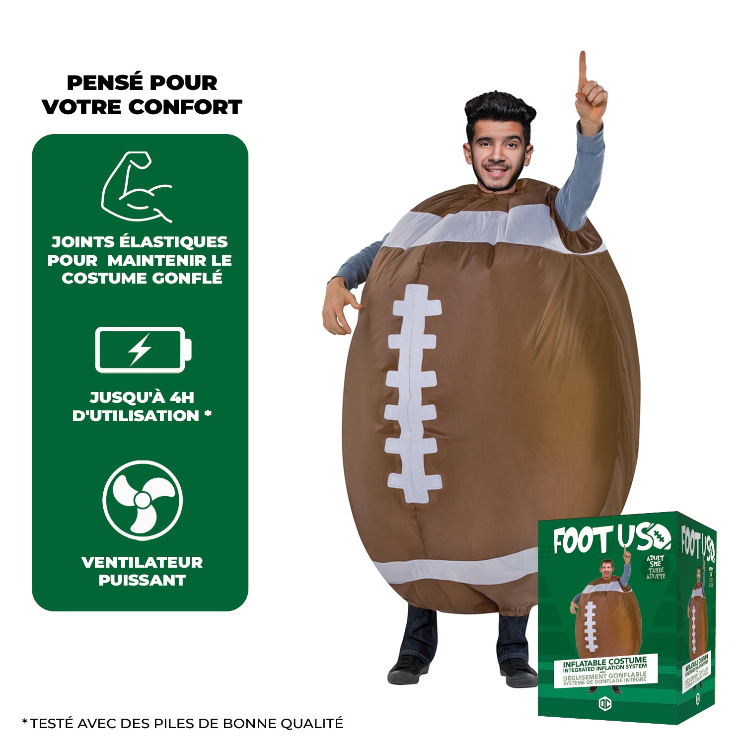 Costume Gonflable Adulte – Ballon de Foot US