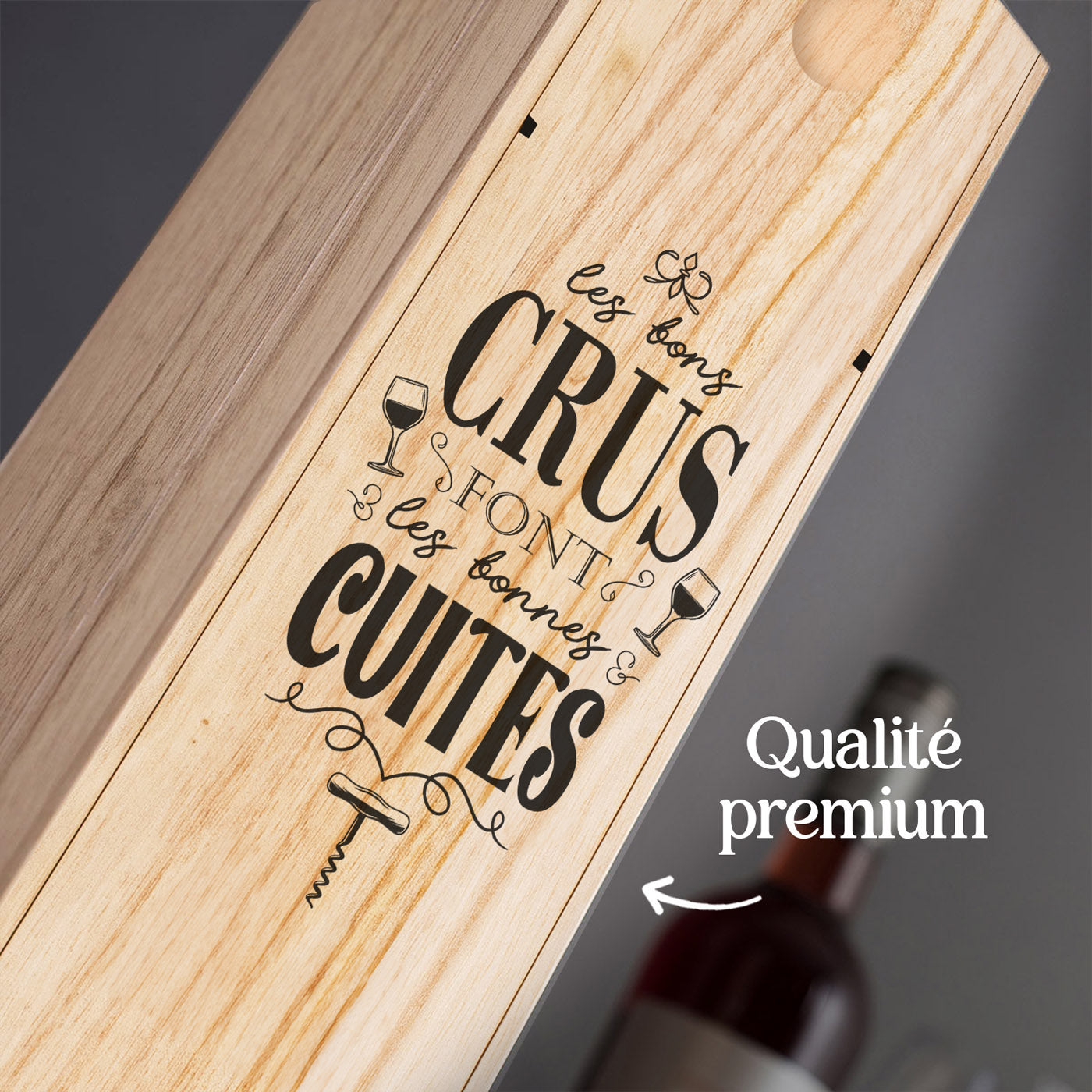 Coffret à Vin - Les bons crus font les bonnes cuites