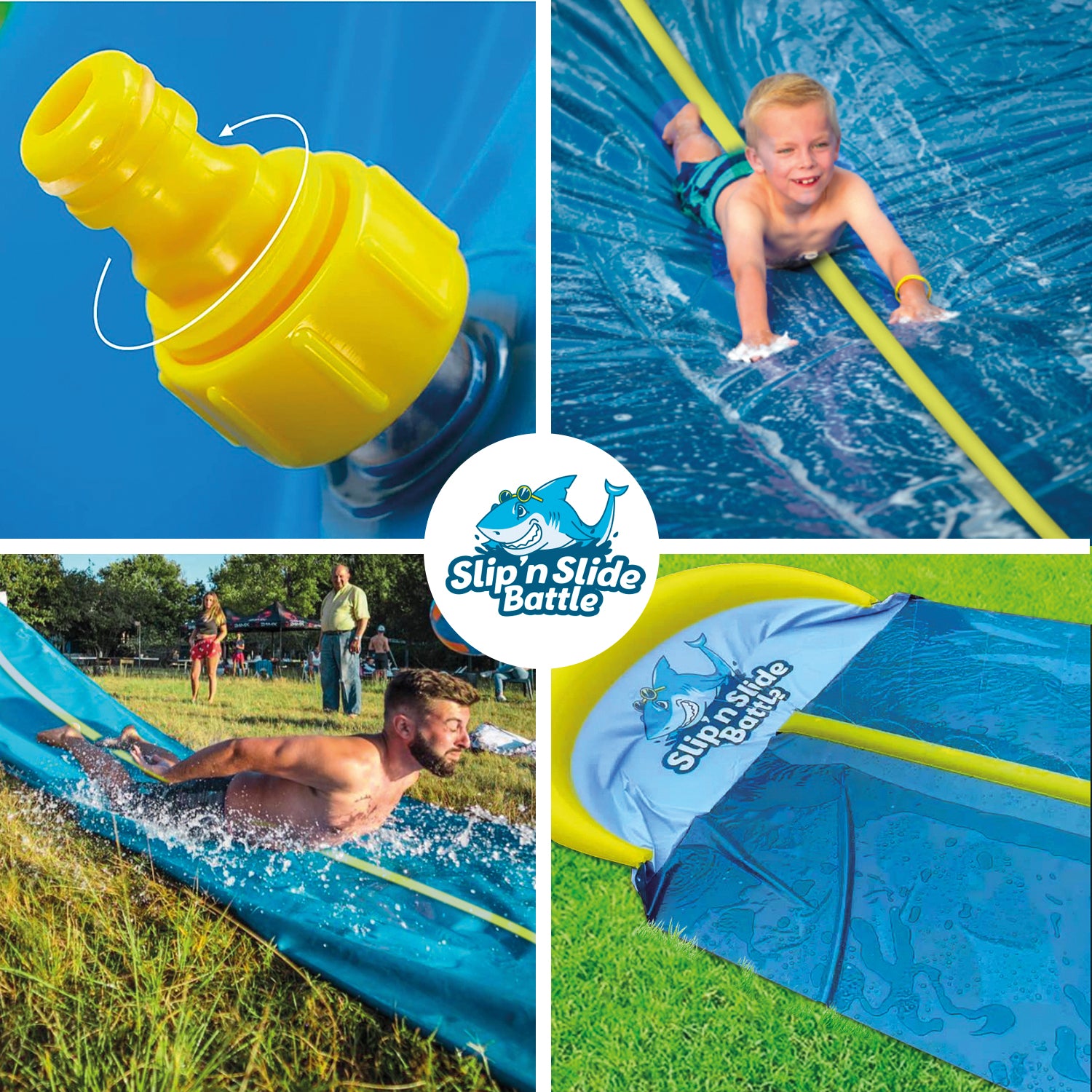 Pack Ventriglisse -  1 Tapis de Glisse Double Piste 10 Mètres + 2 Bodyboards pour mieux Glisser