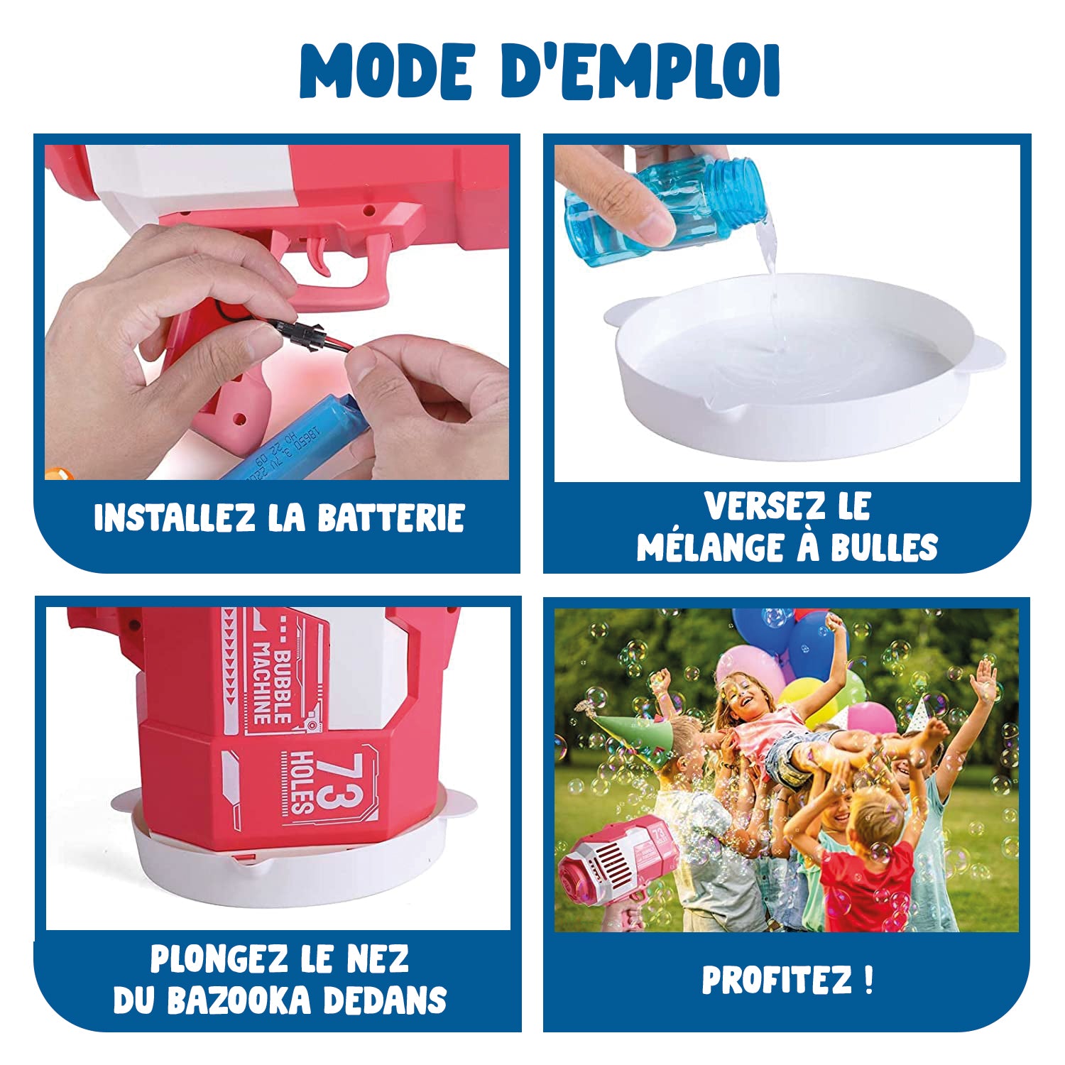 Bazooka Bubble Rose - Machine à Bulles de Savon