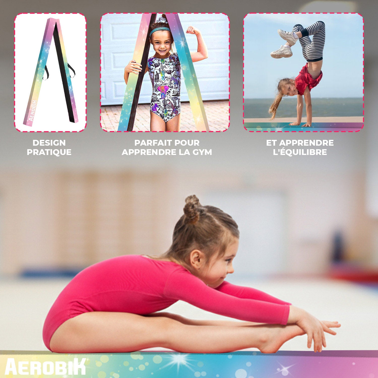 Poutre de Gymnastique Pliable pour Enfant Aerobik® – Licorne