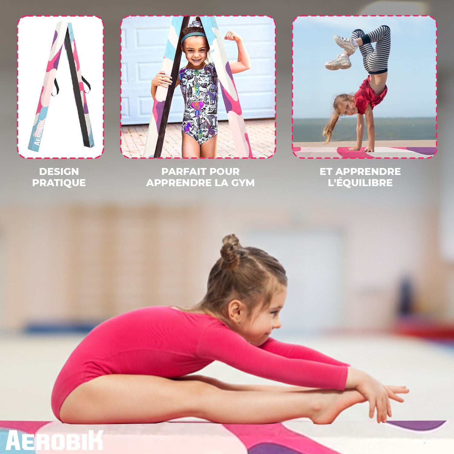Poutre de Gymnastique Pliable pour Enfant Aerobik® – Camouflage