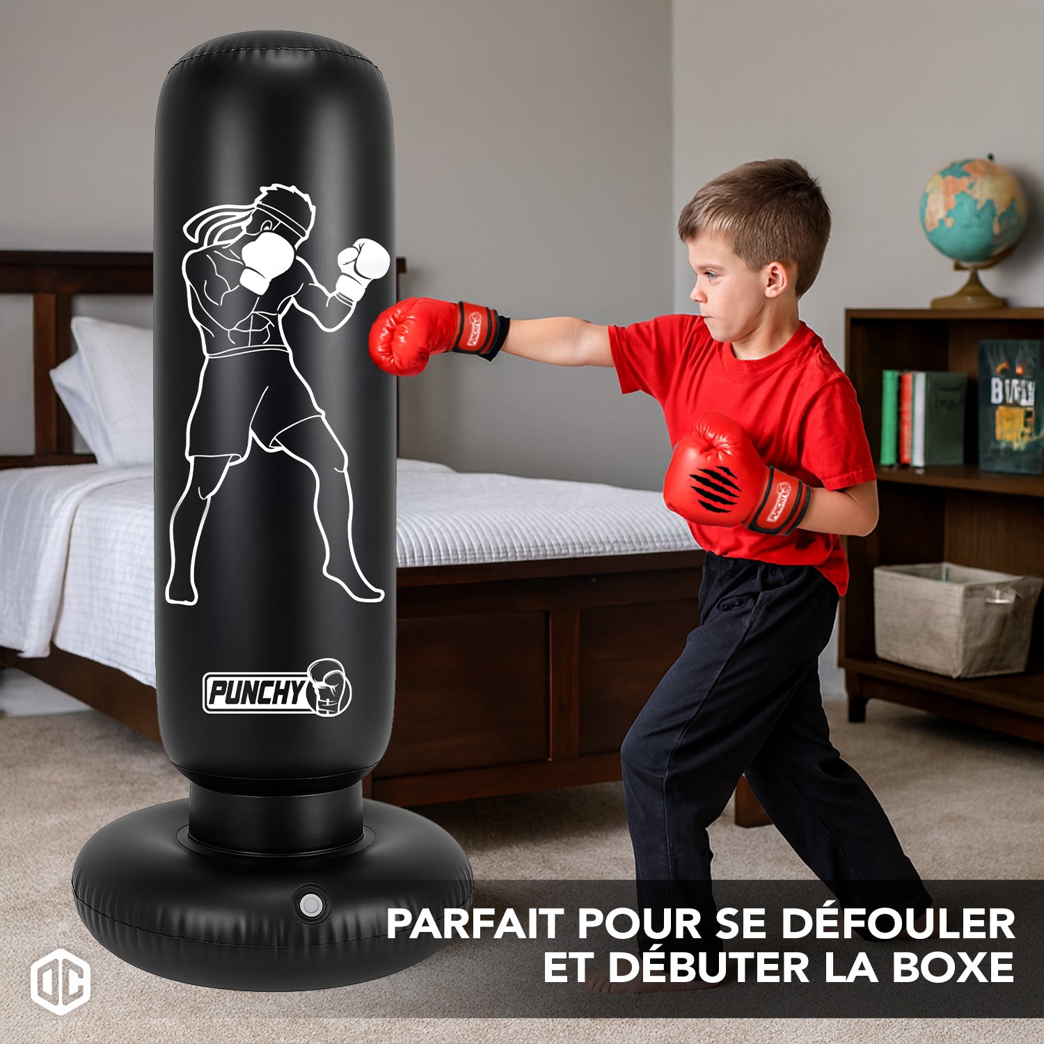 Punching Ball Gonflable Enfant 160x55 cm