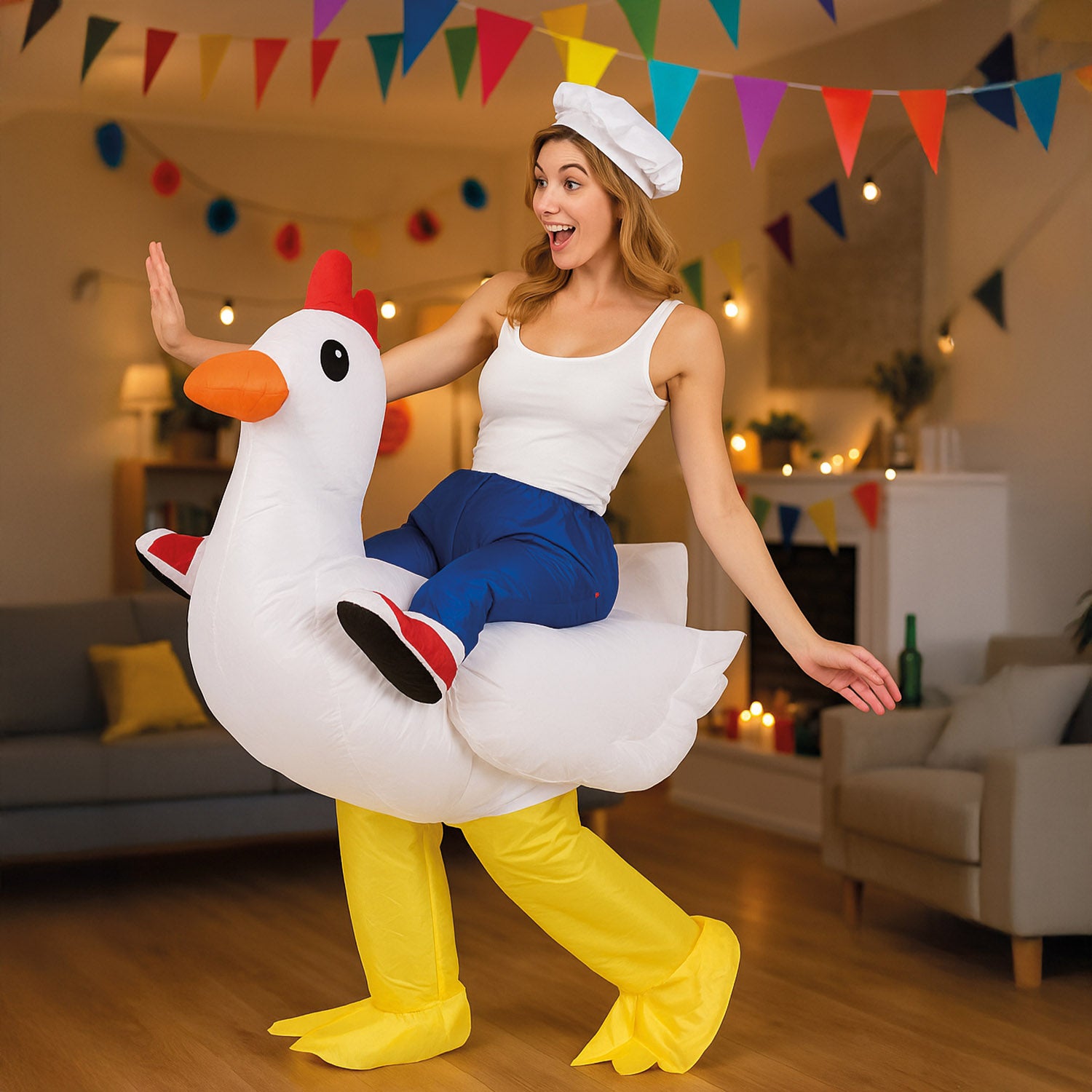 Costume Gonflable Adulte – Poulet