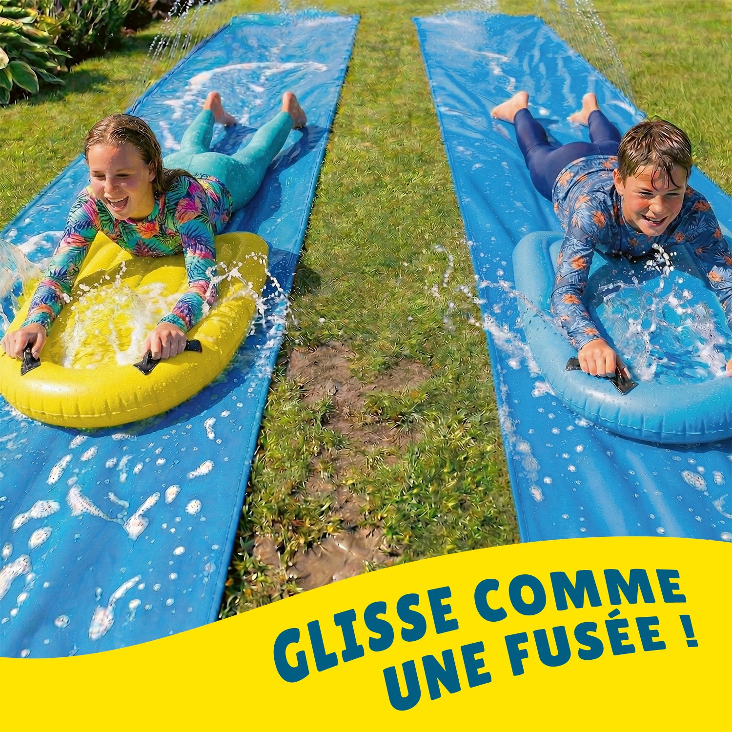Ventriglisse 20 mètres + 2 Bodyboards – Fun & Vitesse